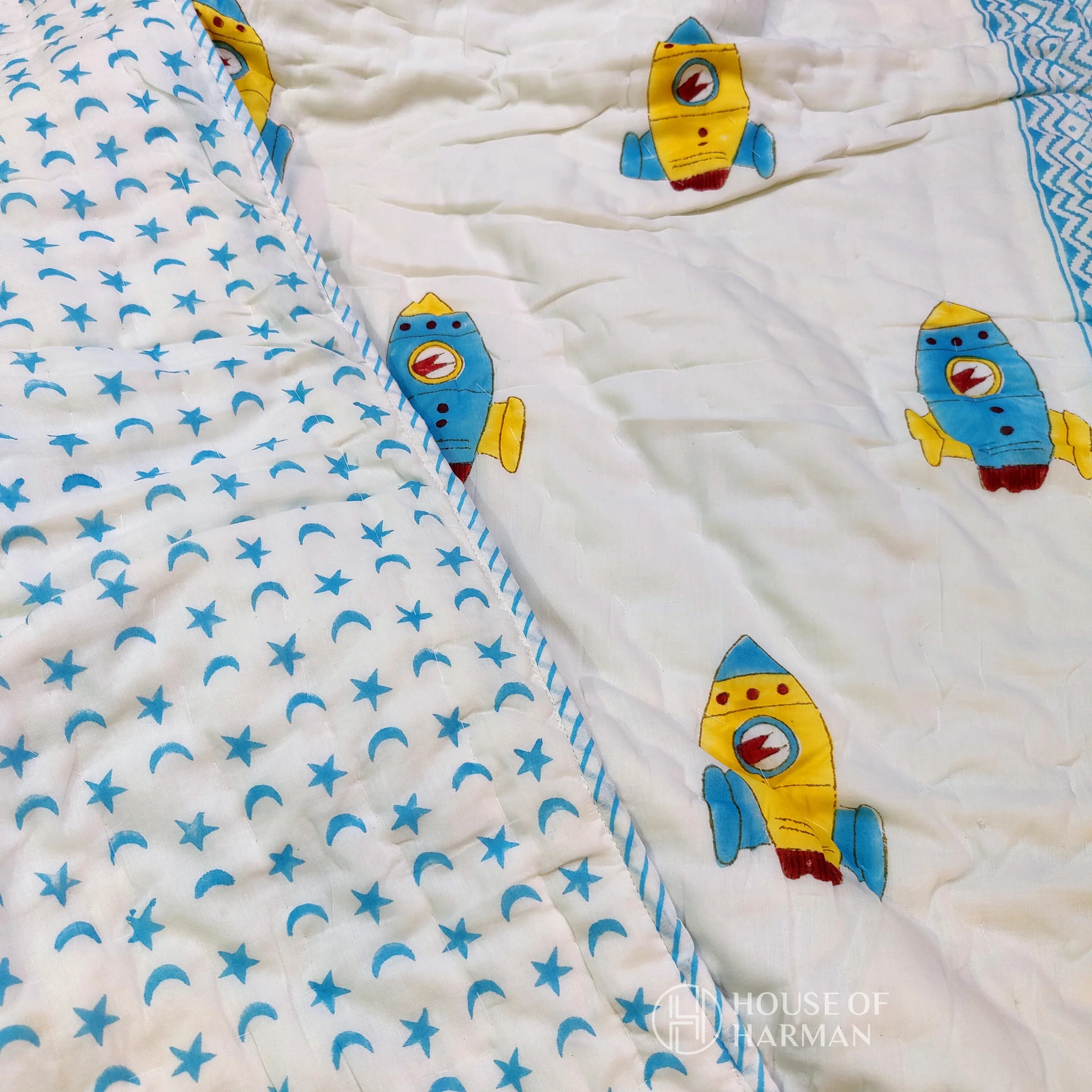 Cosmic Adventure Baby Quilt - HOUSE OF HARMAN