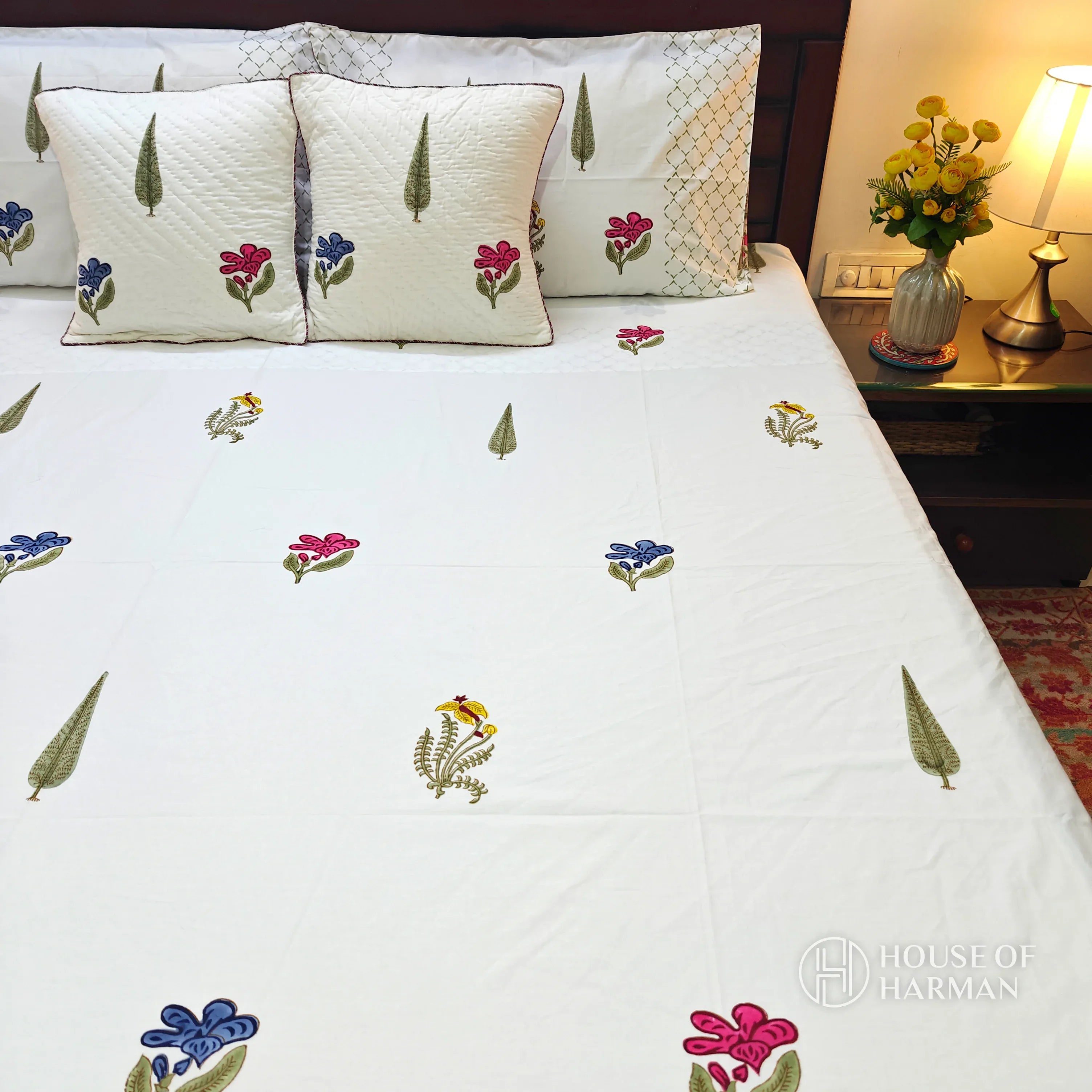 Floral Symphony Charm Bedsheet - HOUSE OF HARMAN