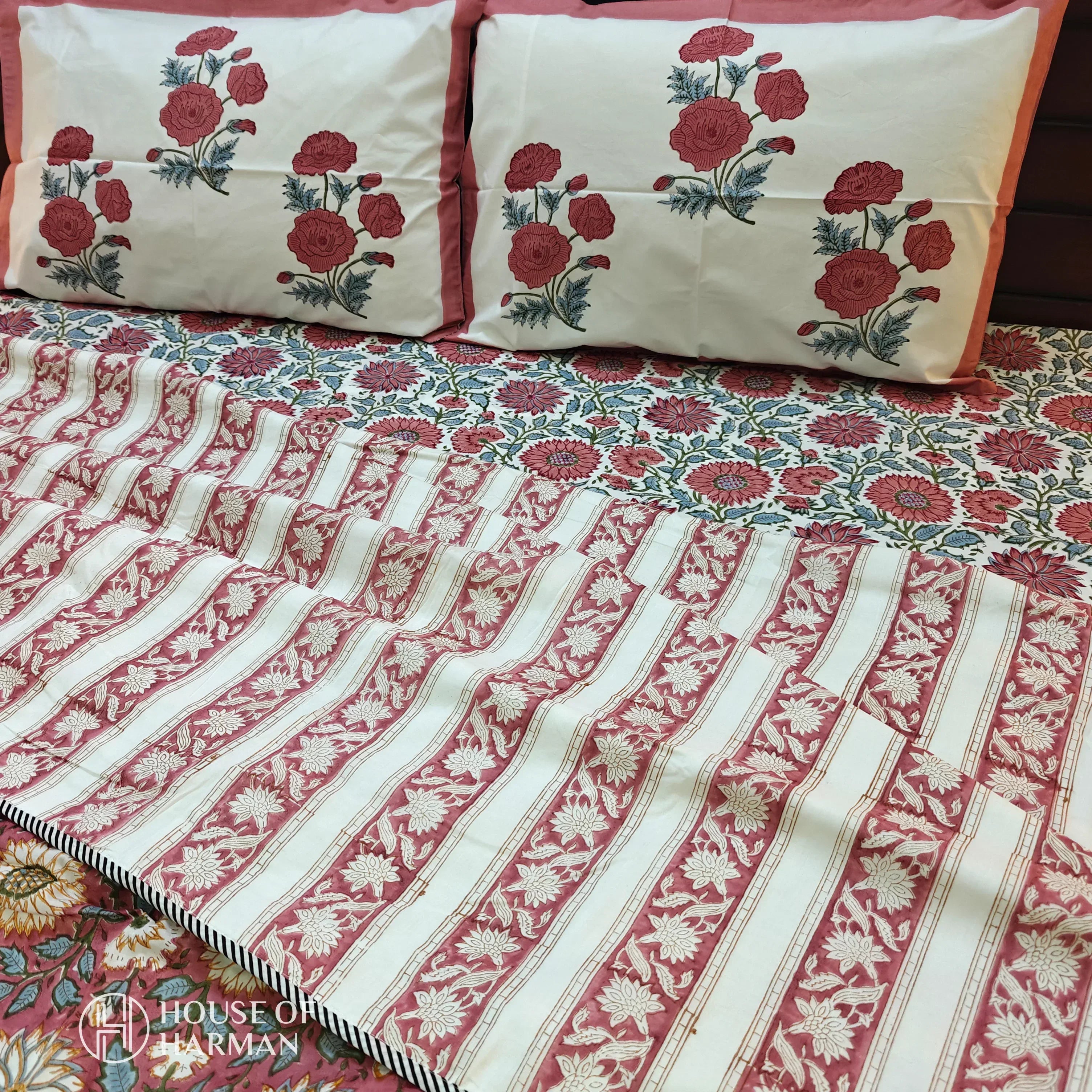 Vintage Rosewood Delight Dohar - HOUSE OF HARMAN