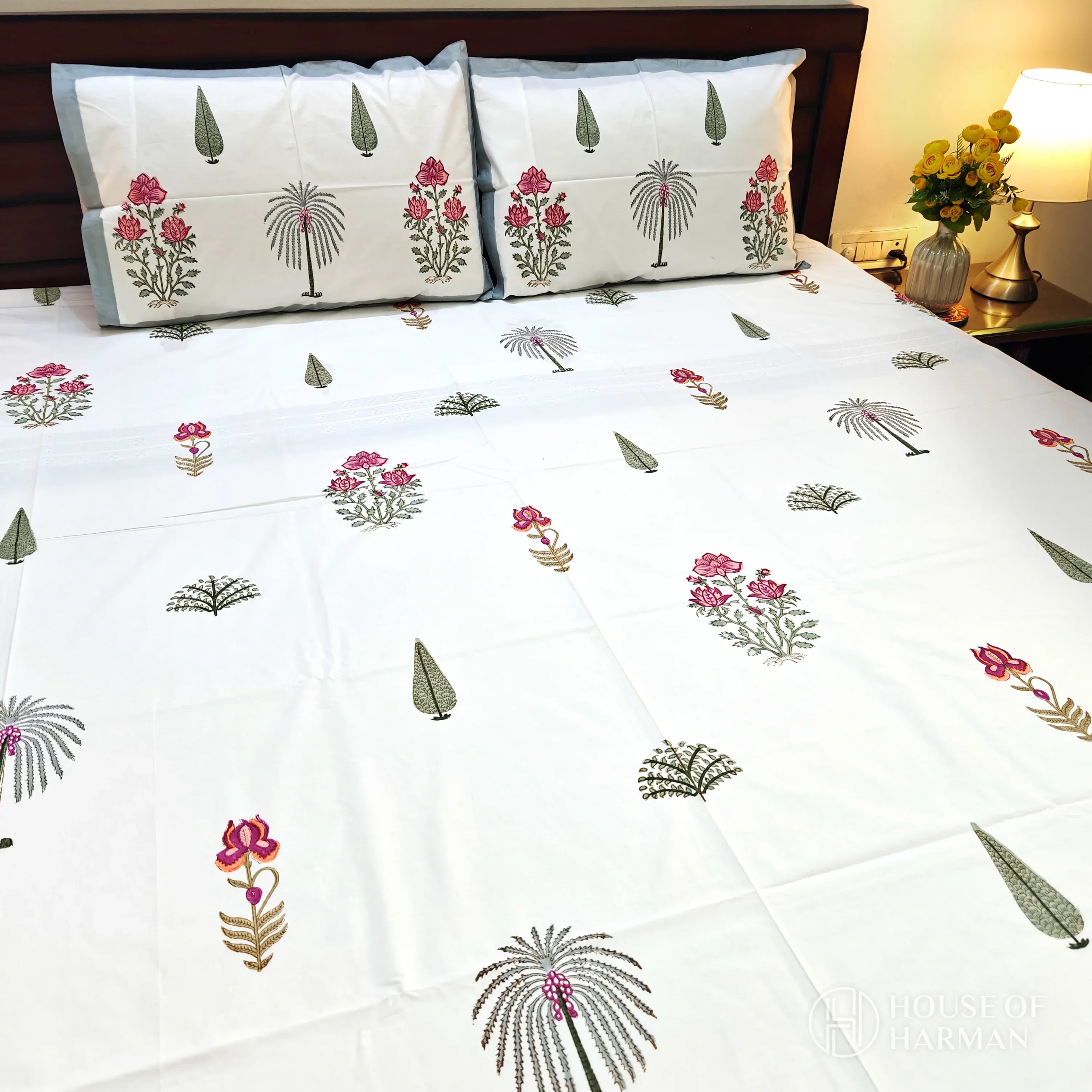 Vintage Floral Bloom Bedsheet - HOUSE OF HARMAN