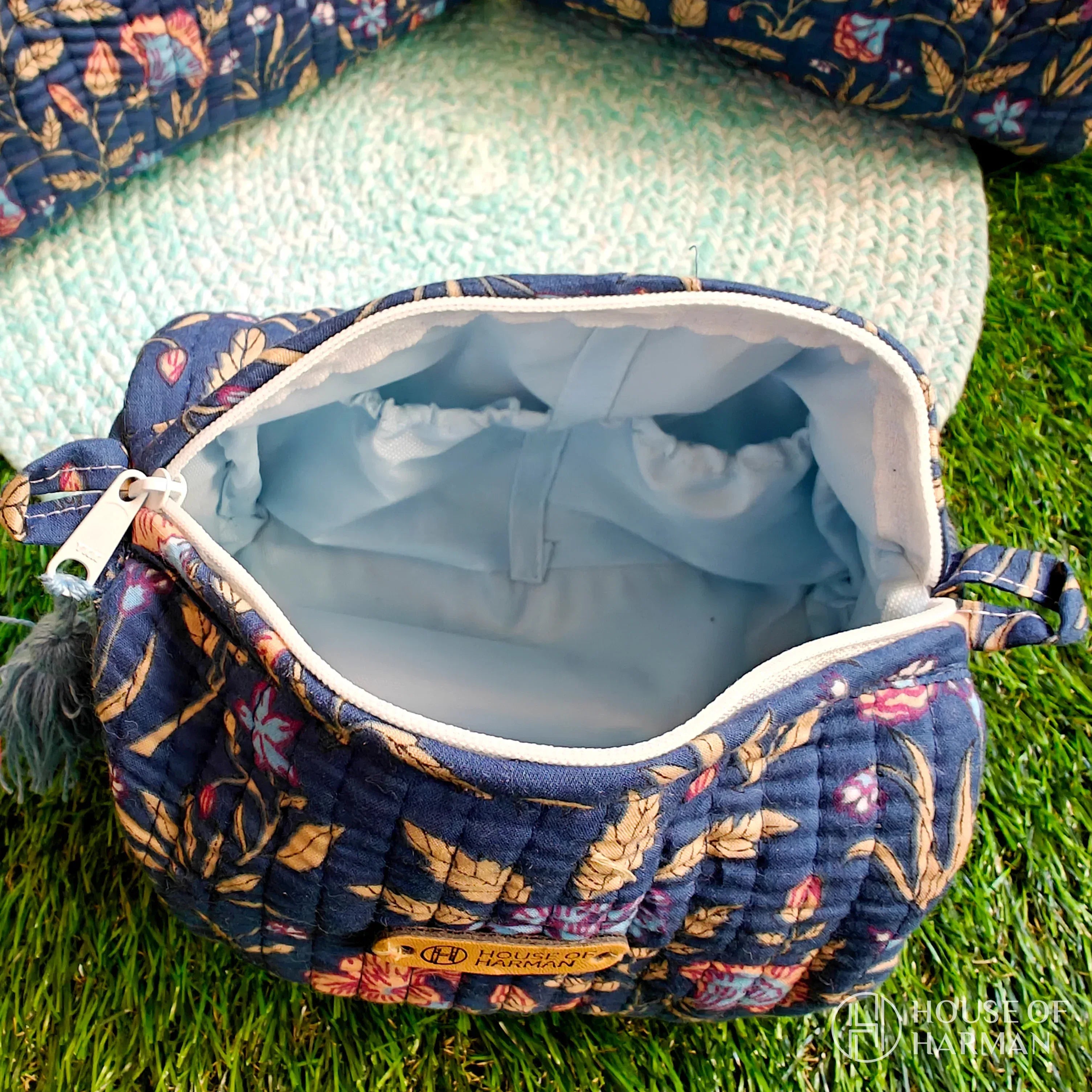 Multipurpose Pouches- Set of Three I Waterproof Lining I Four Mini Pockets Inside - HOUSE OF HARMAN