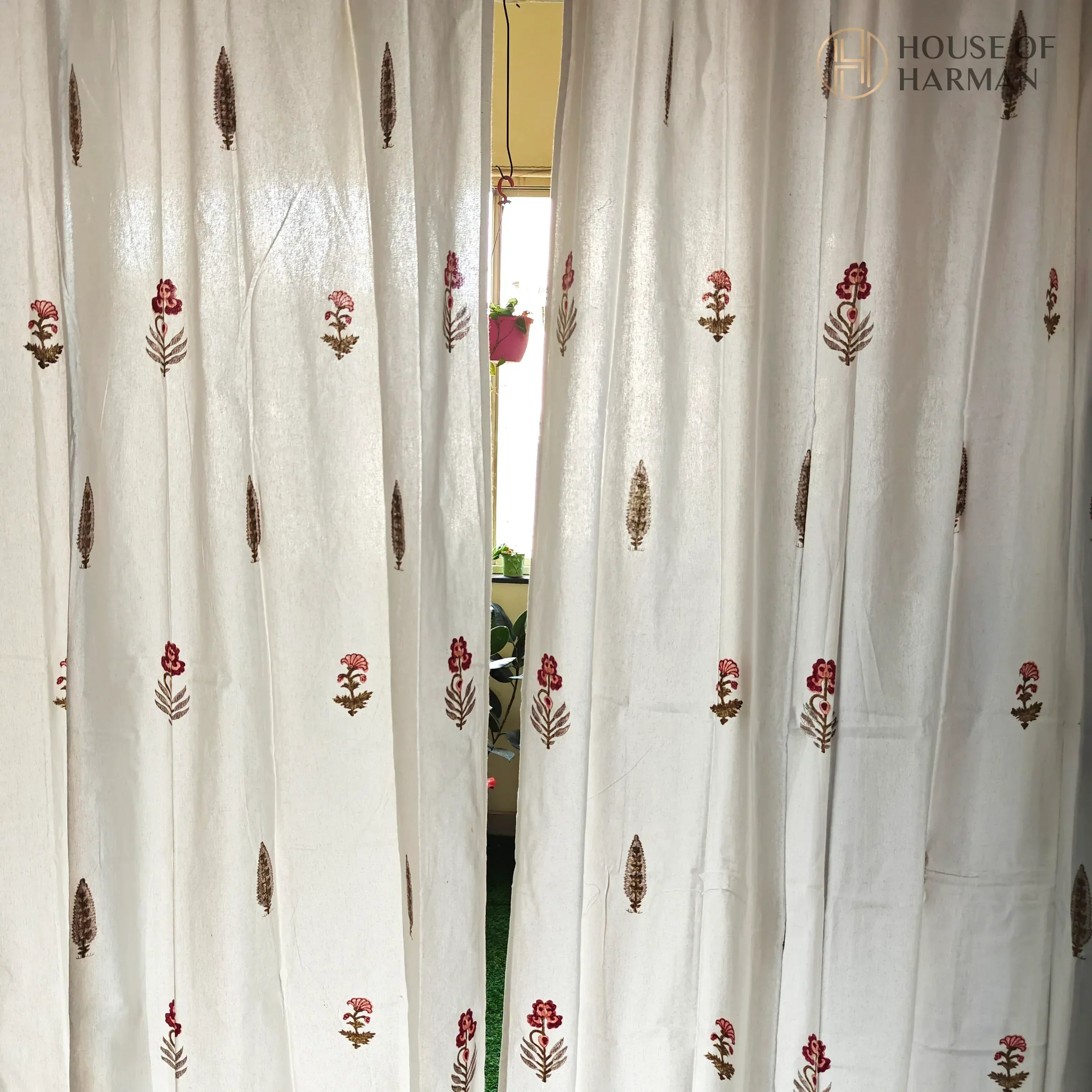 Block Print Curtain - HOUSE OF HARMAN