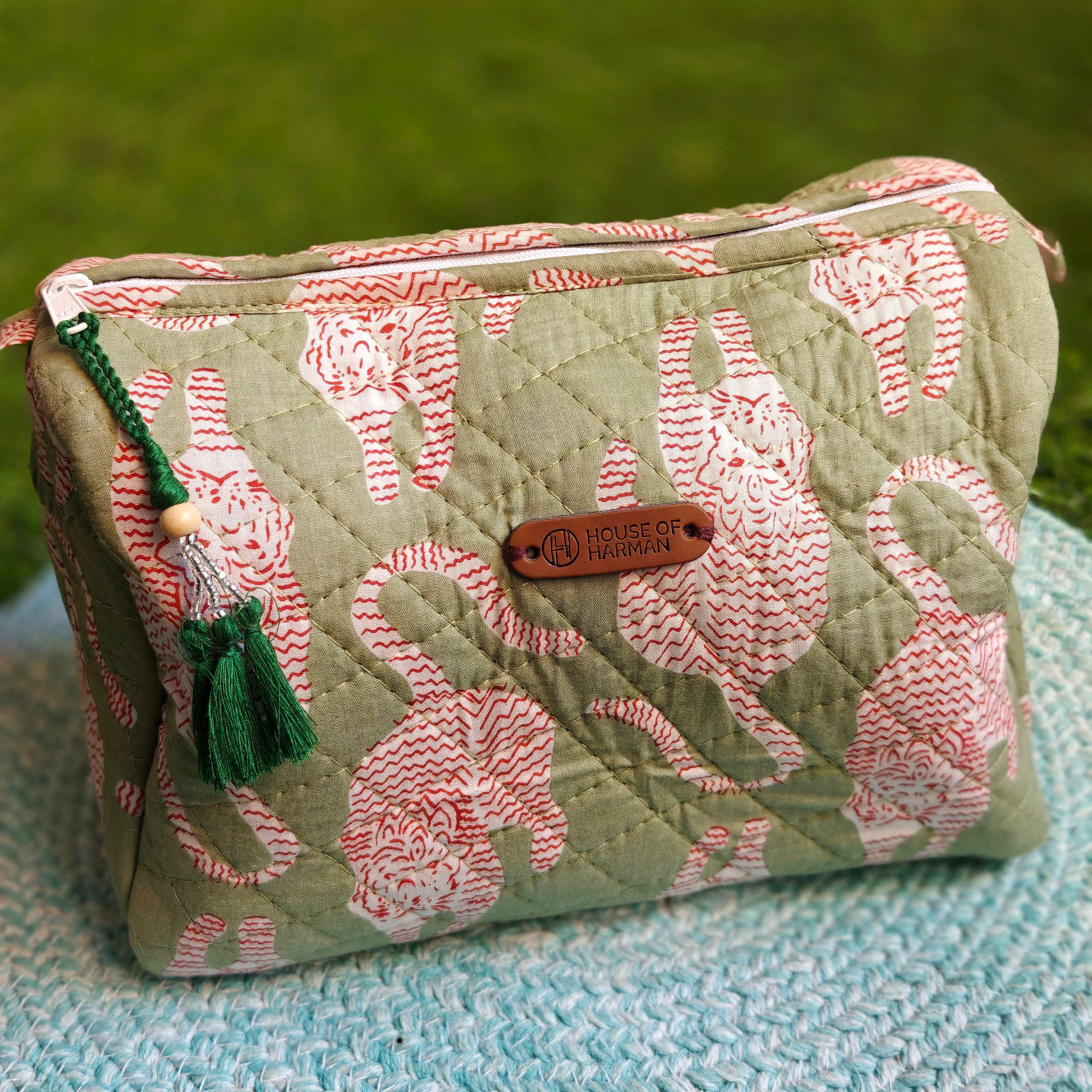 Multipurpose Pouches- Set of Three I Waterproof Lining I Four Mini Pockets Inside - HOUSE OF HARMAN