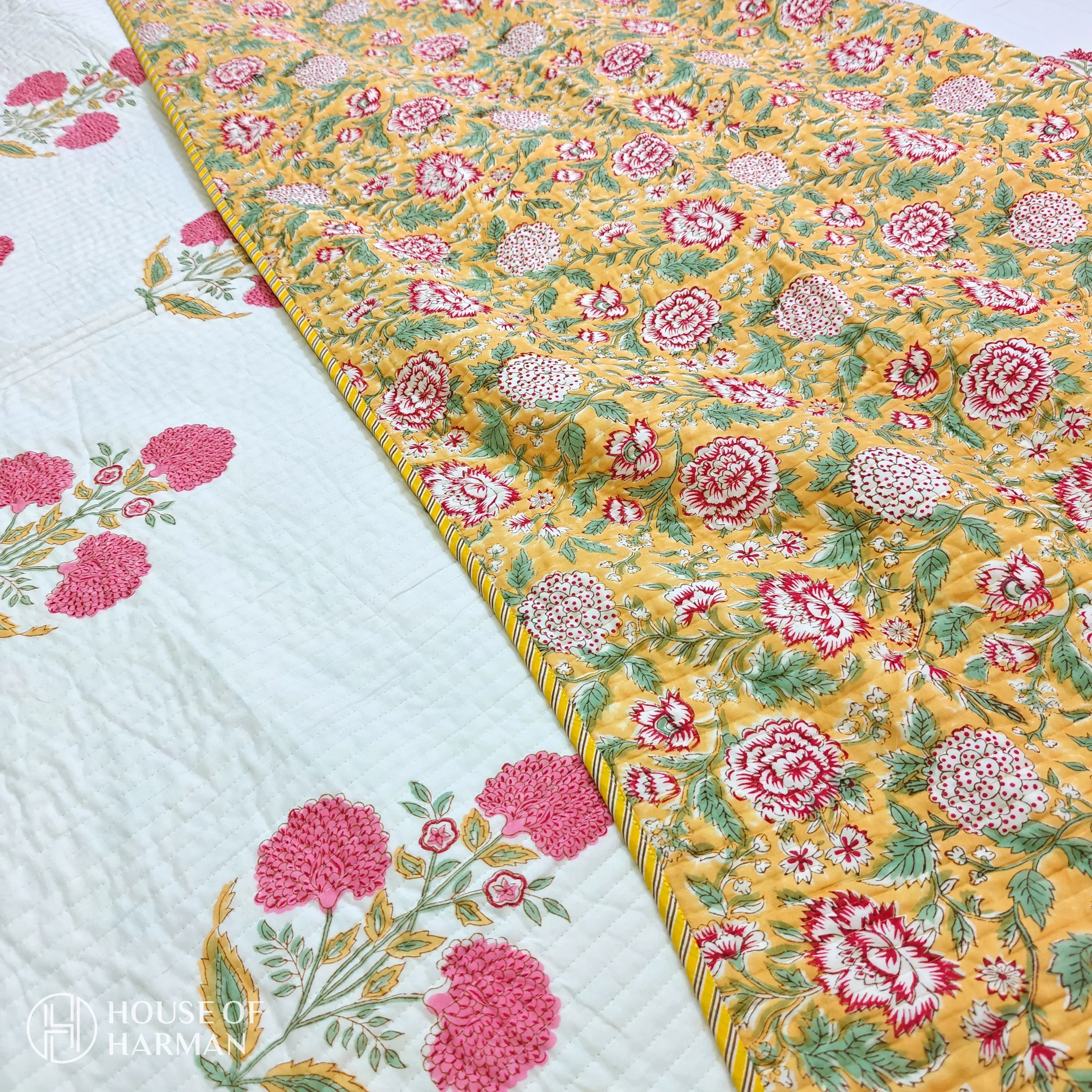 Amber Bloom Haven Bedcover - HOUSE OF HARMAN