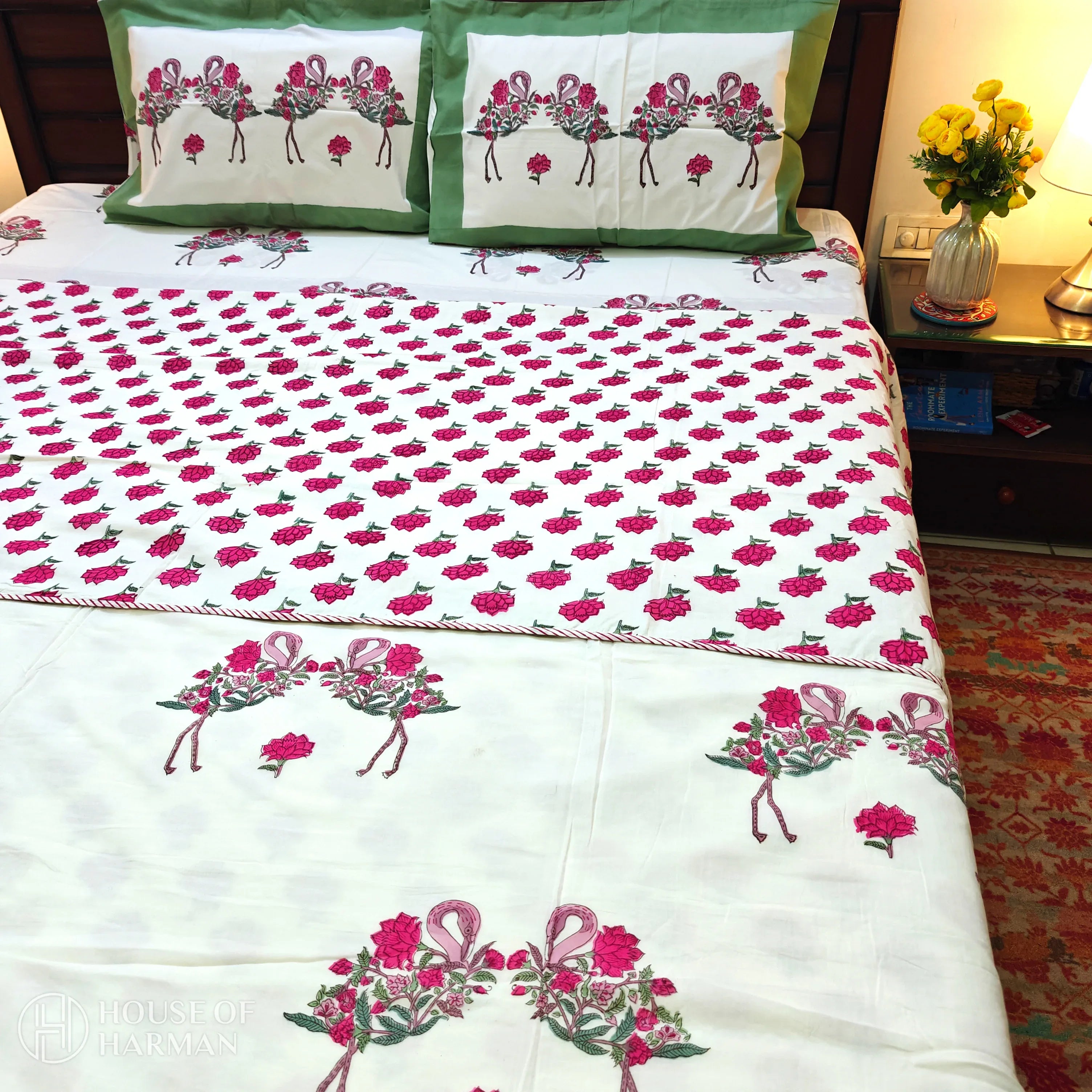 The Flamingo Pair Dohar - HOUSE OF HARMAN