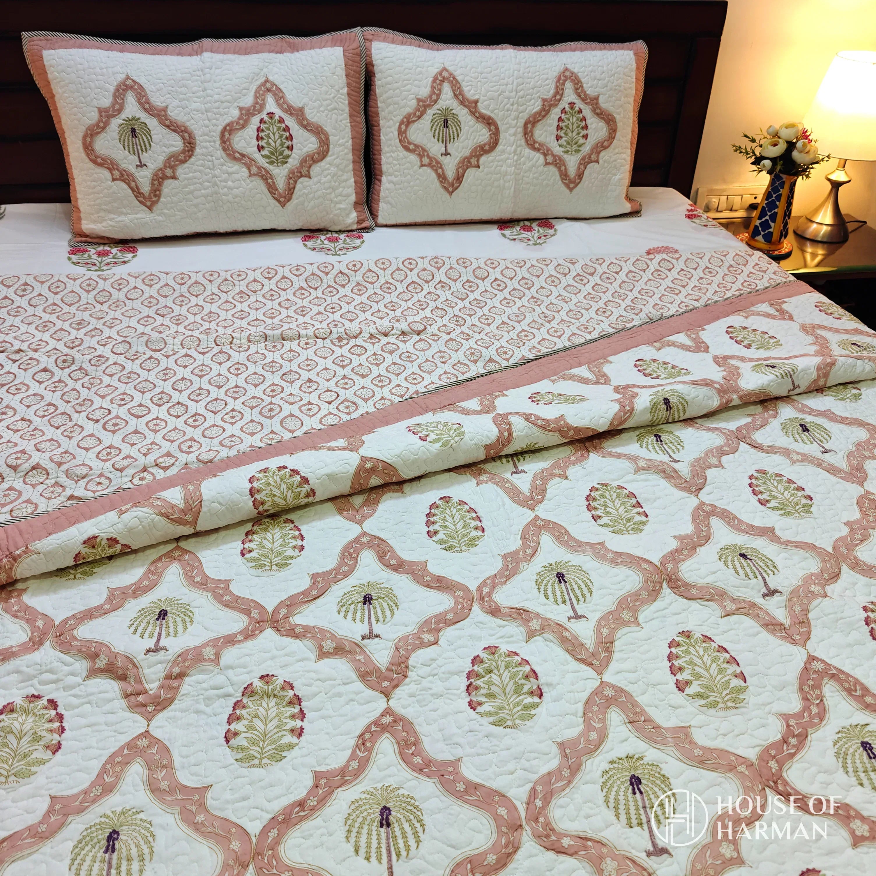 Ornate Palm Retreat Bedcover - HOUSE OF HARMAN