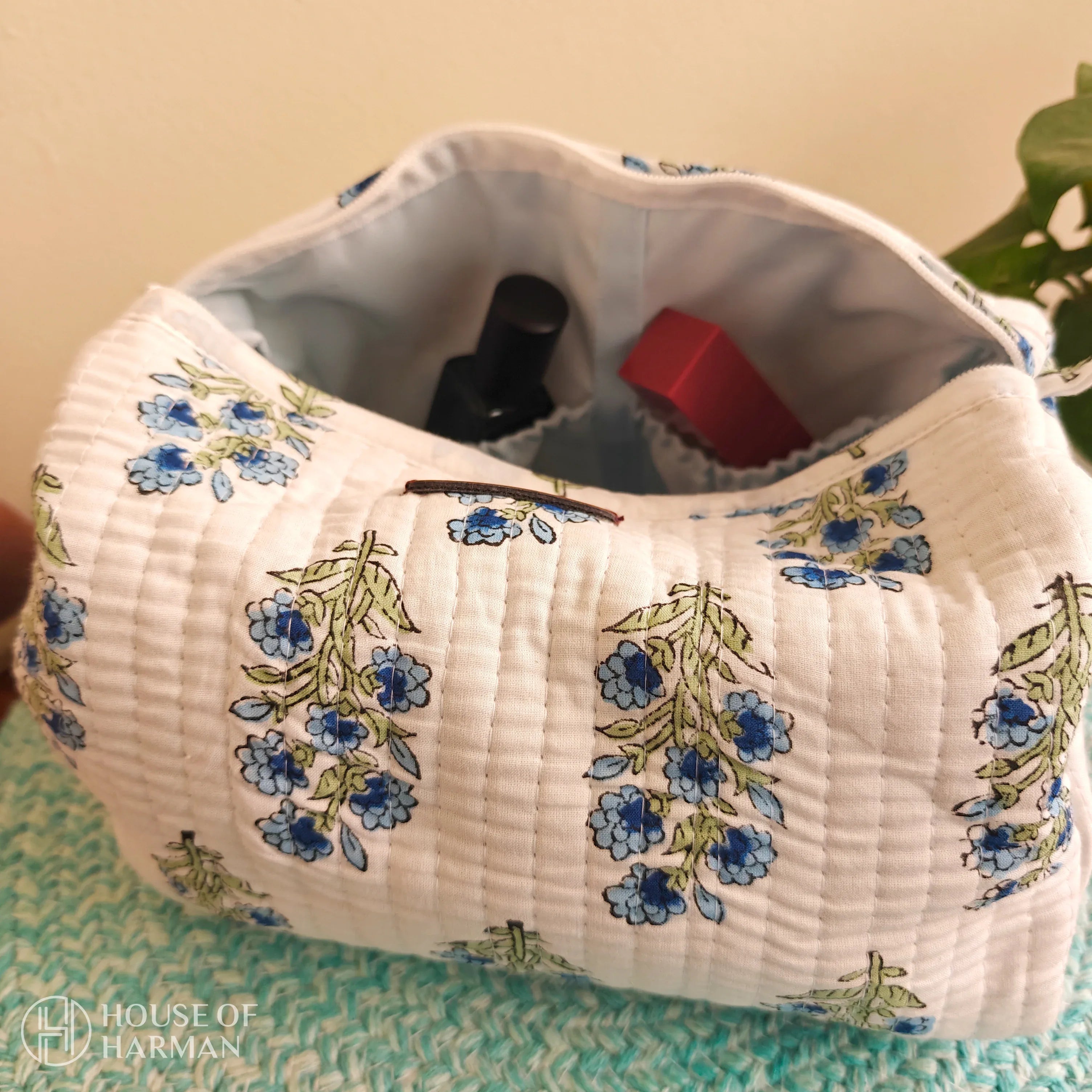 Multipurpose Pouches- Set of Three I Waterproof Lining I Four Mini Pockets Inside - HOUSE OF HARMAN