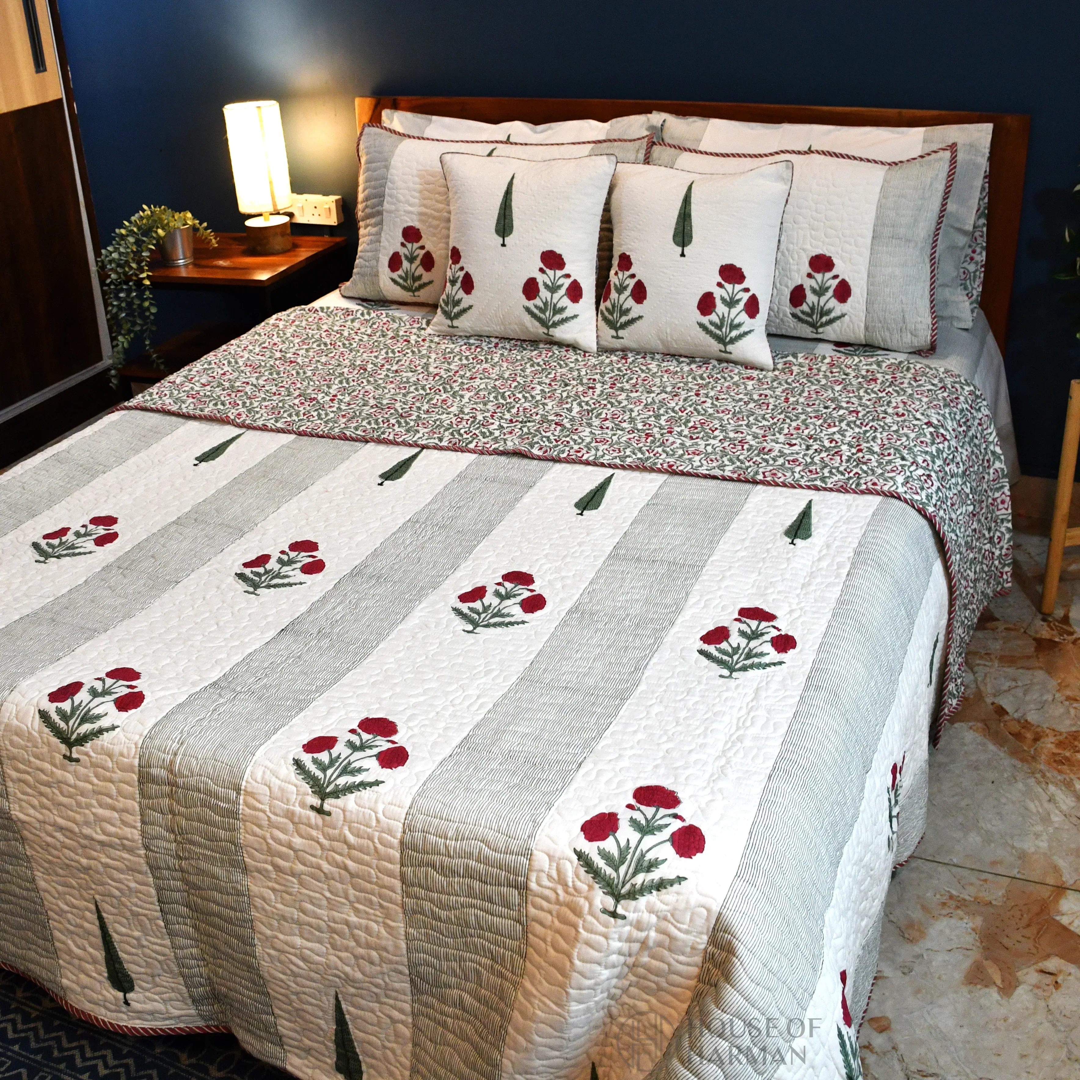 Flora Vista Elegance Bedcover - HOUSE OF HARMAN
