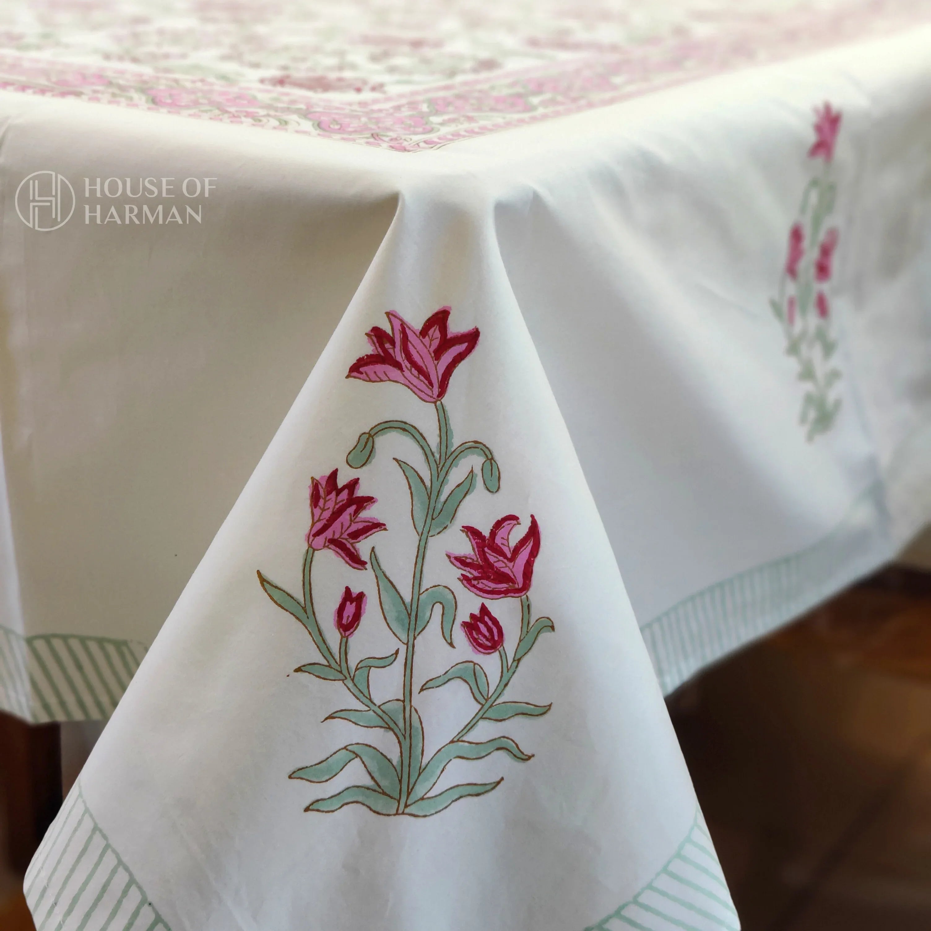 Spring Bloom Delight Table Cover (With Cotton Napkins) - HOUSE OF HARMAN