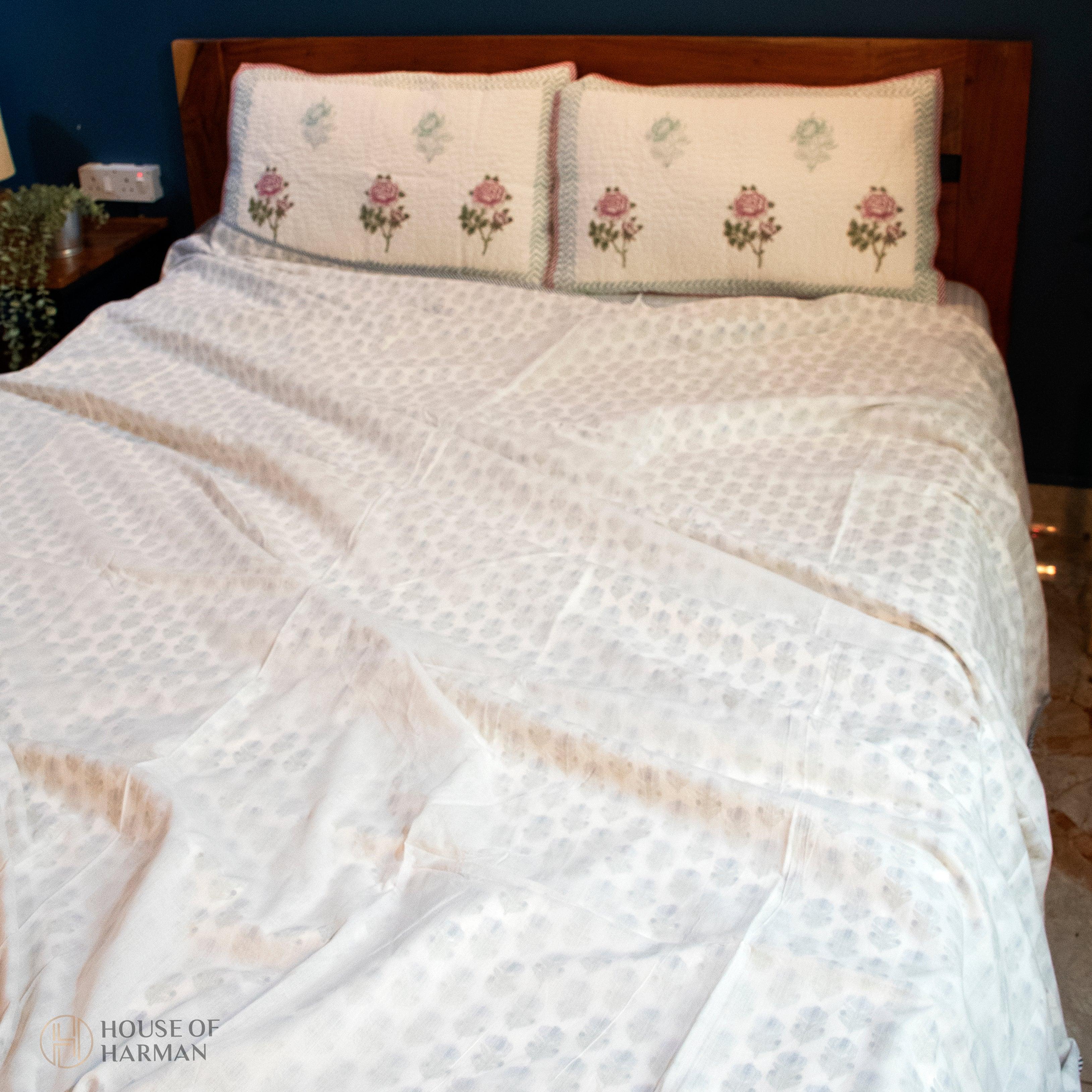 Spring Meadow 3D Mulmul Dohar - HOUSE OF HARMAN