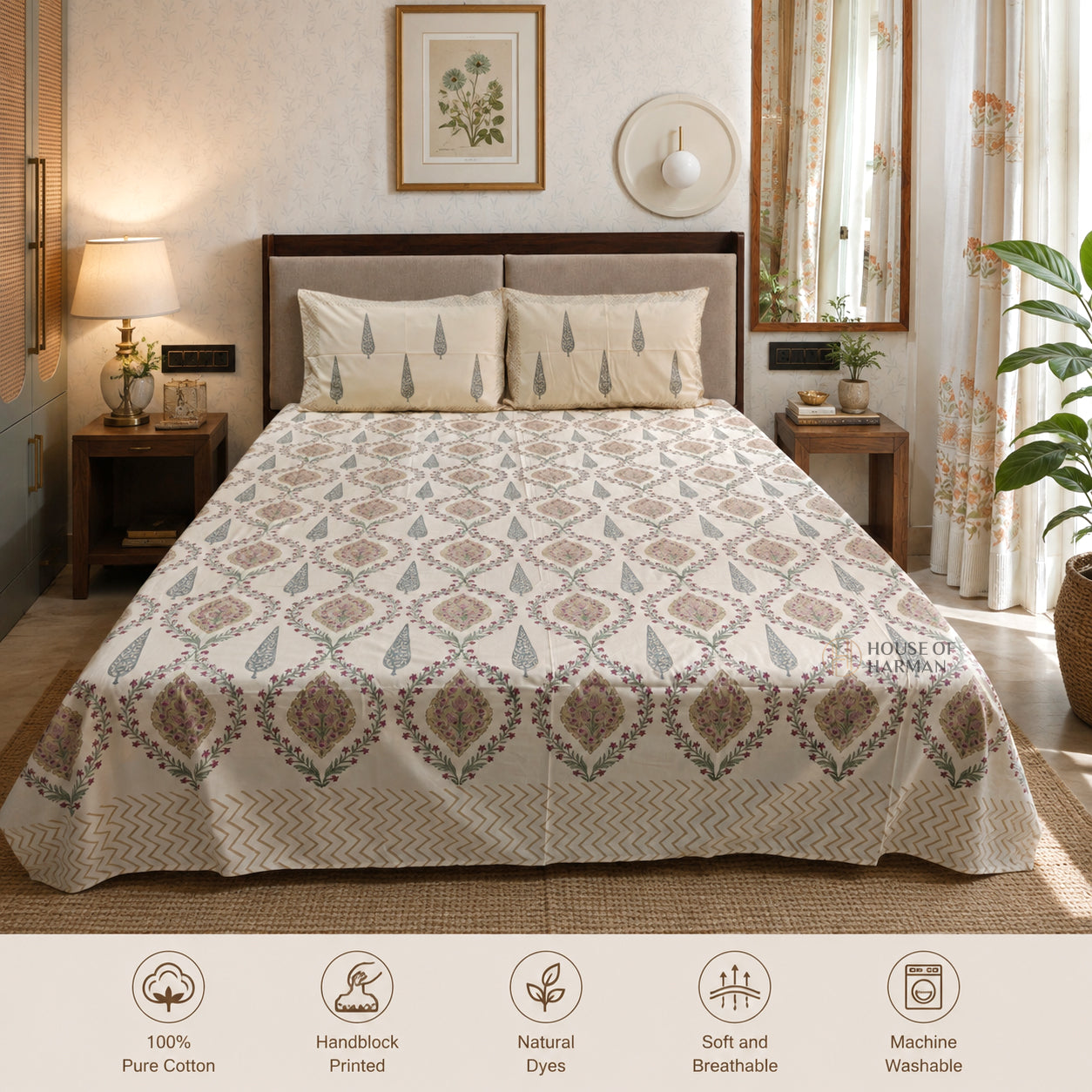 The Mughal Garden Bedsheet