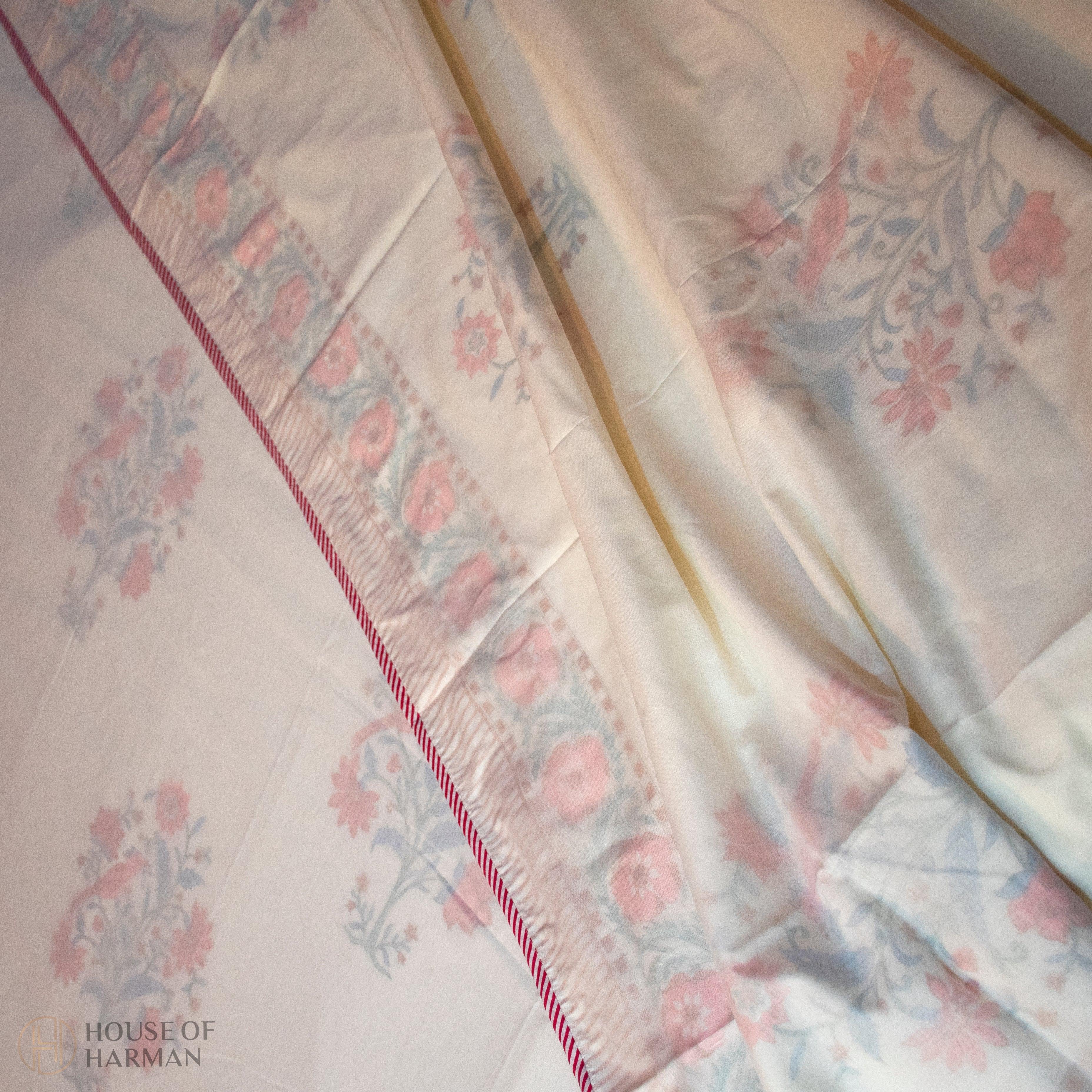 Avian Blossom Bliss 3D Mulmul Dohar - HOUSE OF HARMAN