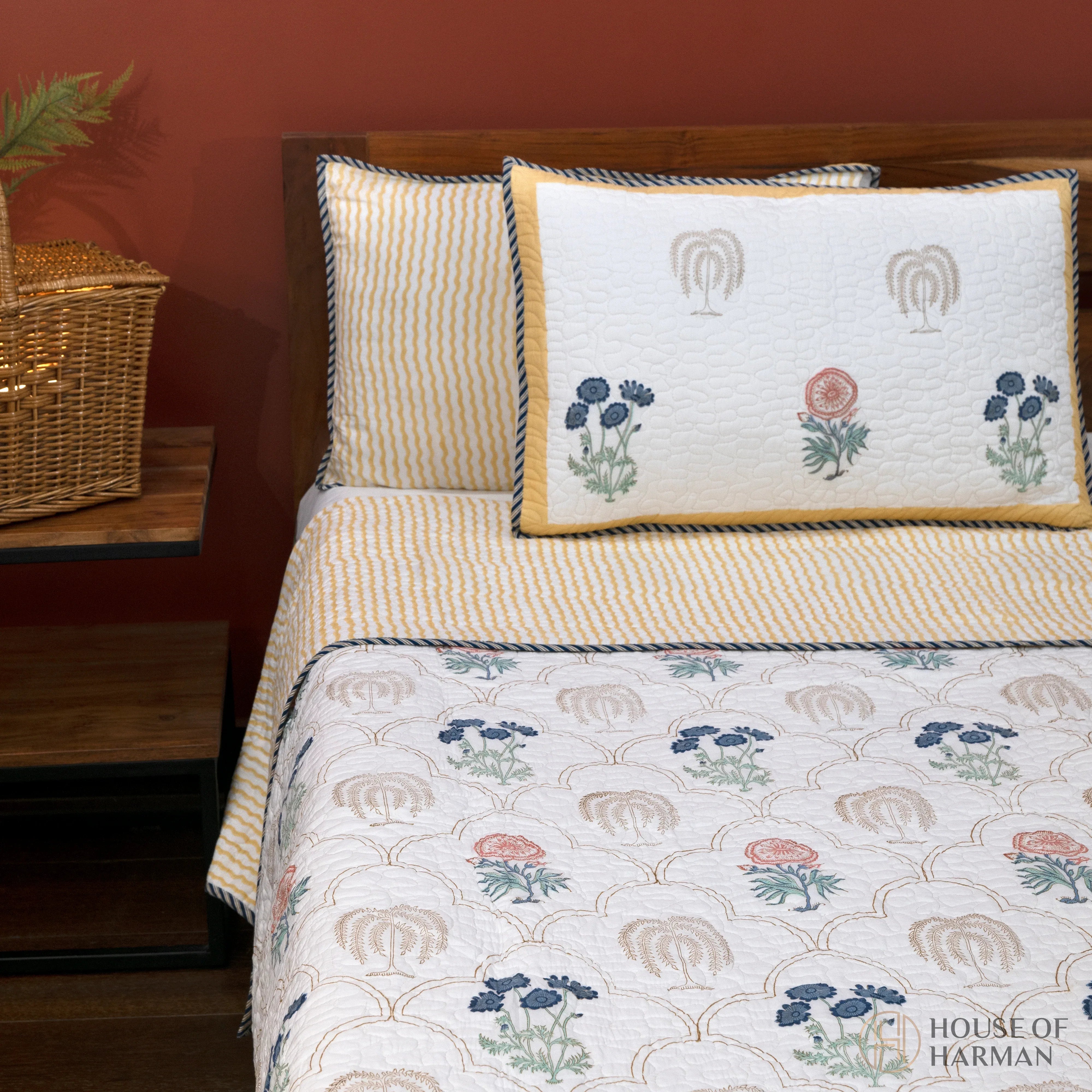 Elysian Floral Arches Bedcover - HOUSE OF HARMAN