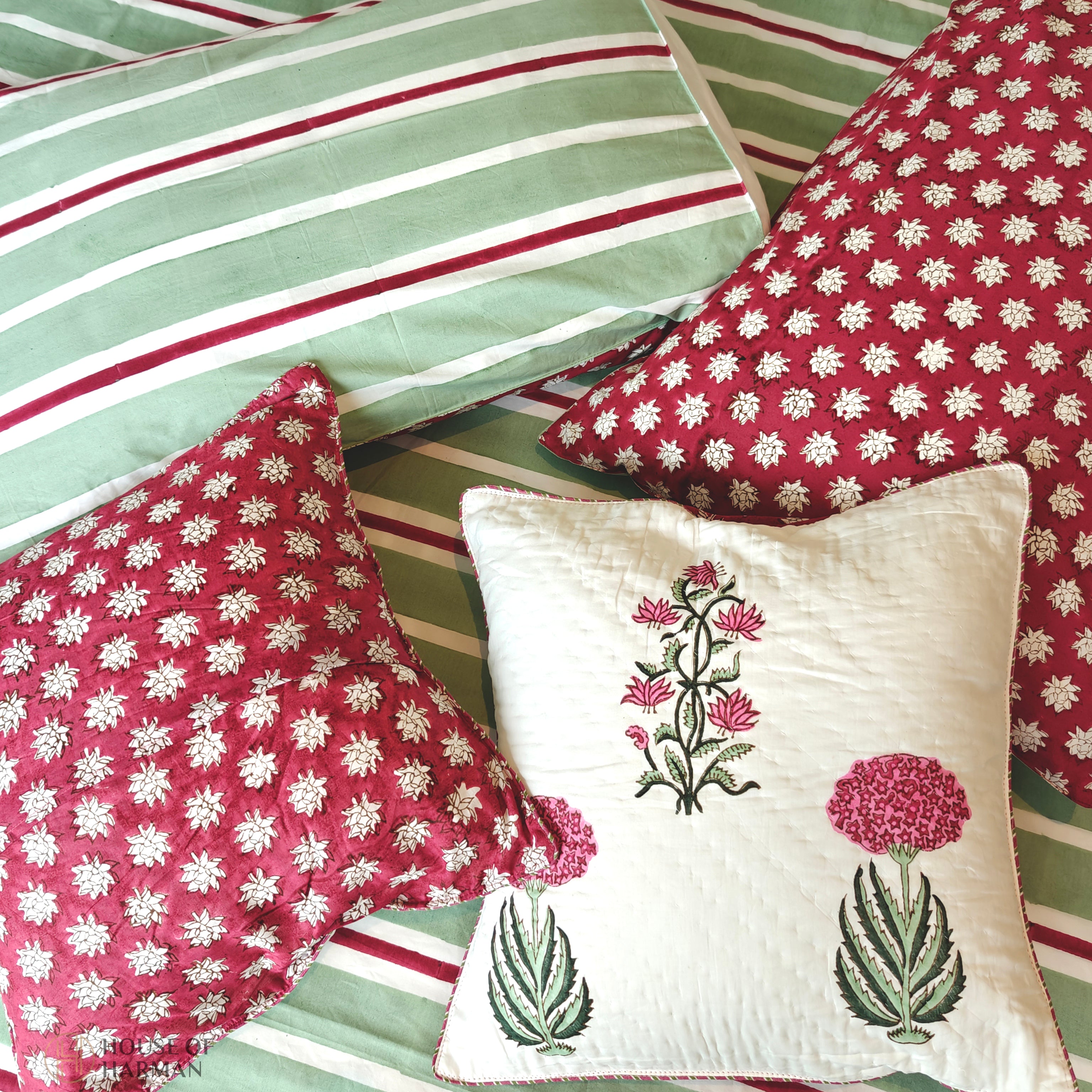 Mint Stripe Mist Bedsheet