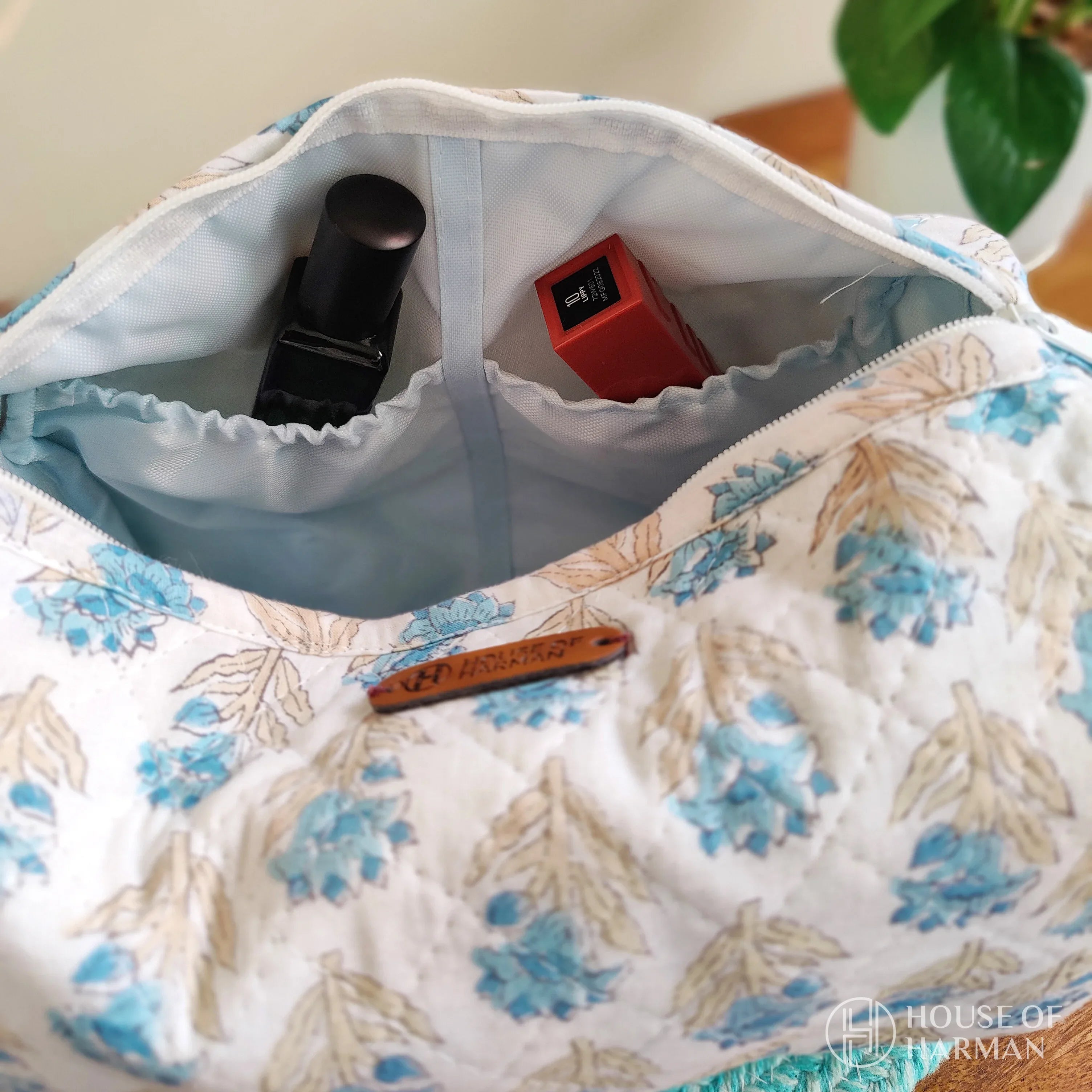 Multipurpose Pouches- Set of Three I Waterproof Lining I Four Mini Pockets Inside - HOUSE OF HARMAN