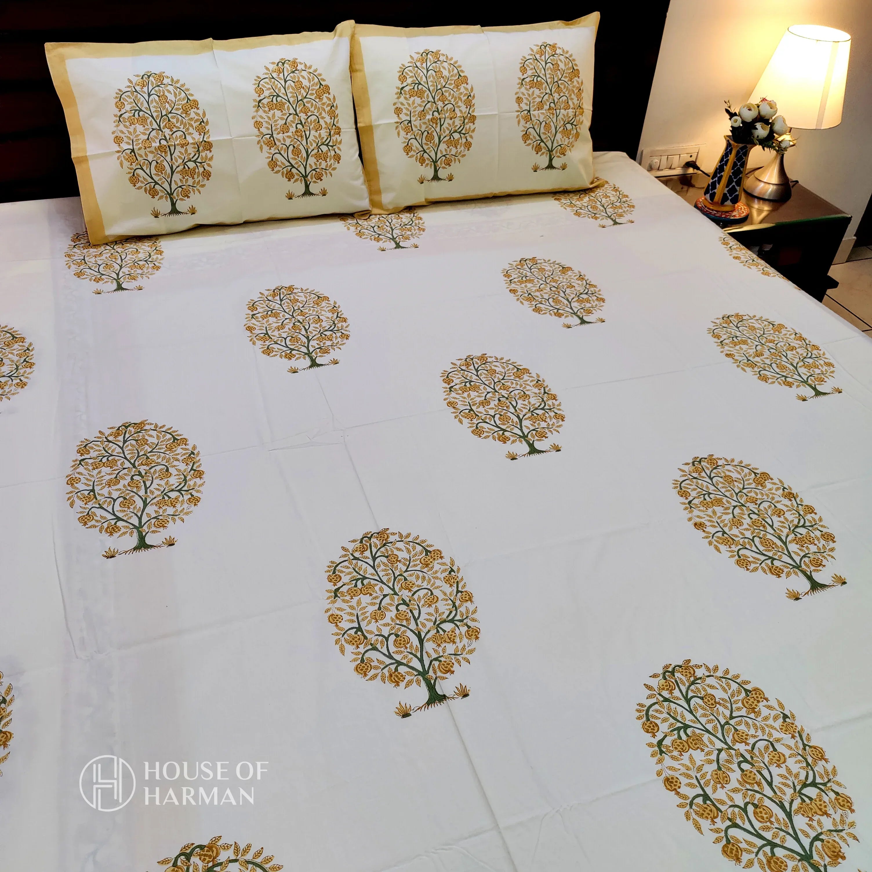 Anar Bagh Delight Bedsheet - HOUSE OF HARMAN
