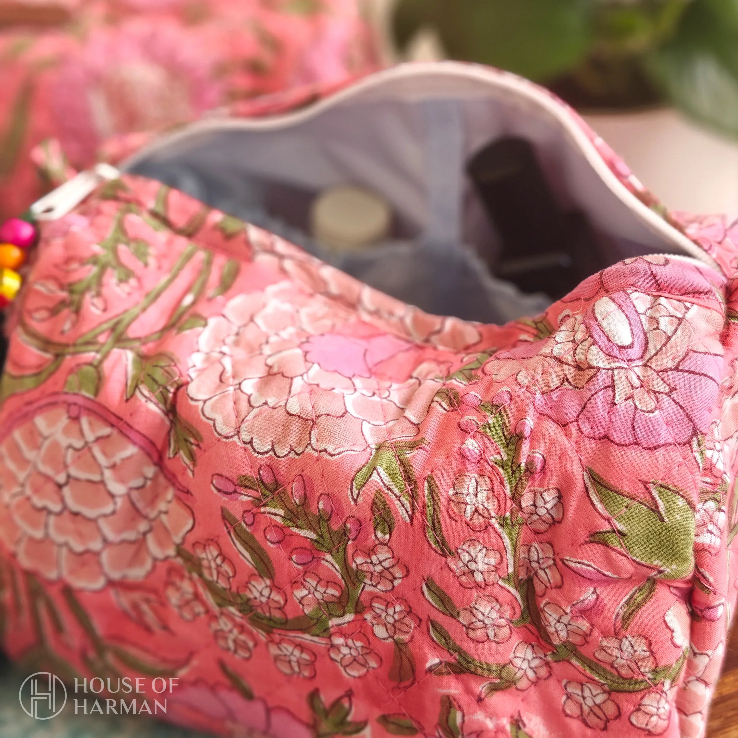 Multipurpose Pouches- Set of Three I Waterproof Lining I Four Mini Pockets Inside - HOUSE OF HARMAN