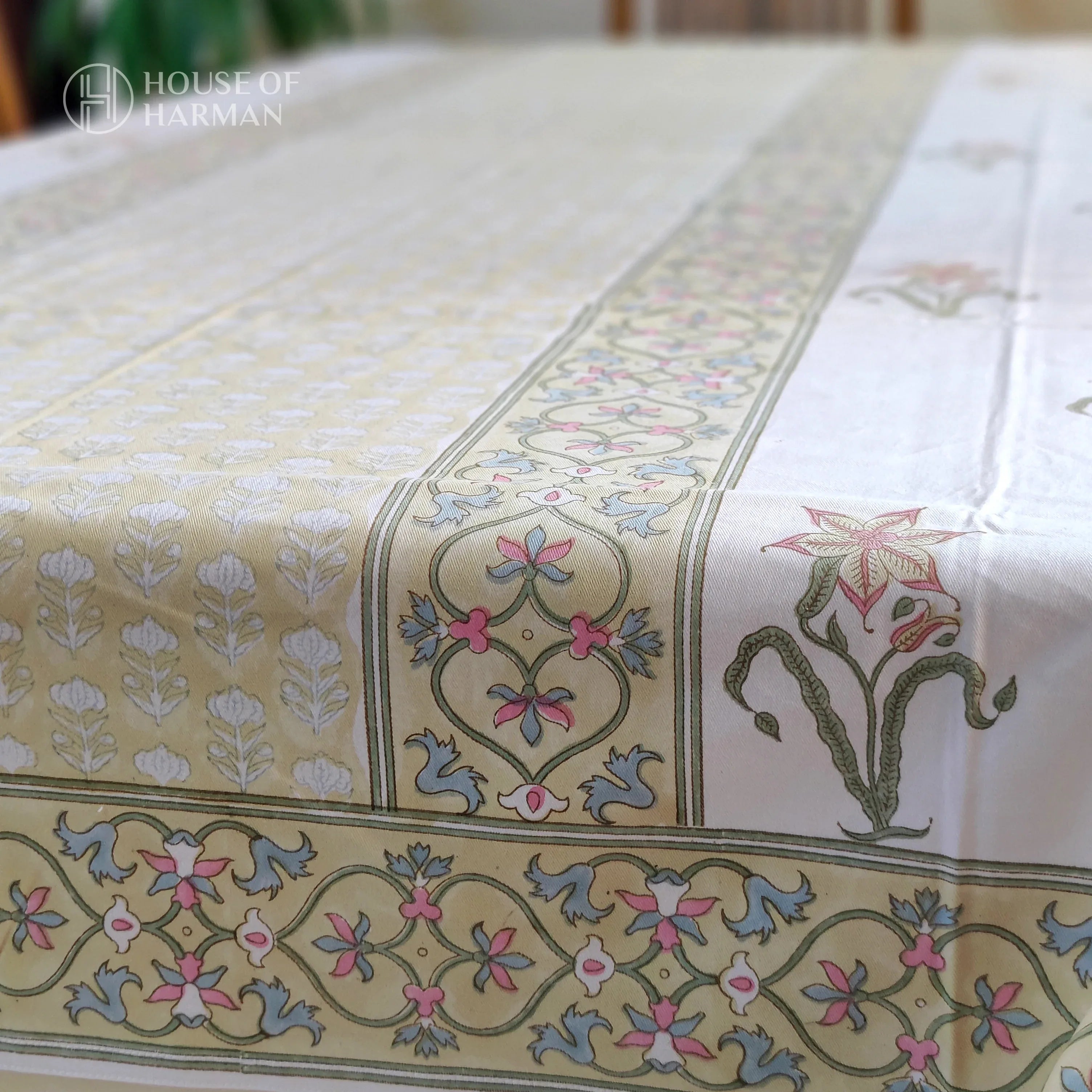 Golden Bloom Grace Table Cover - HOUSE OF HARMAN