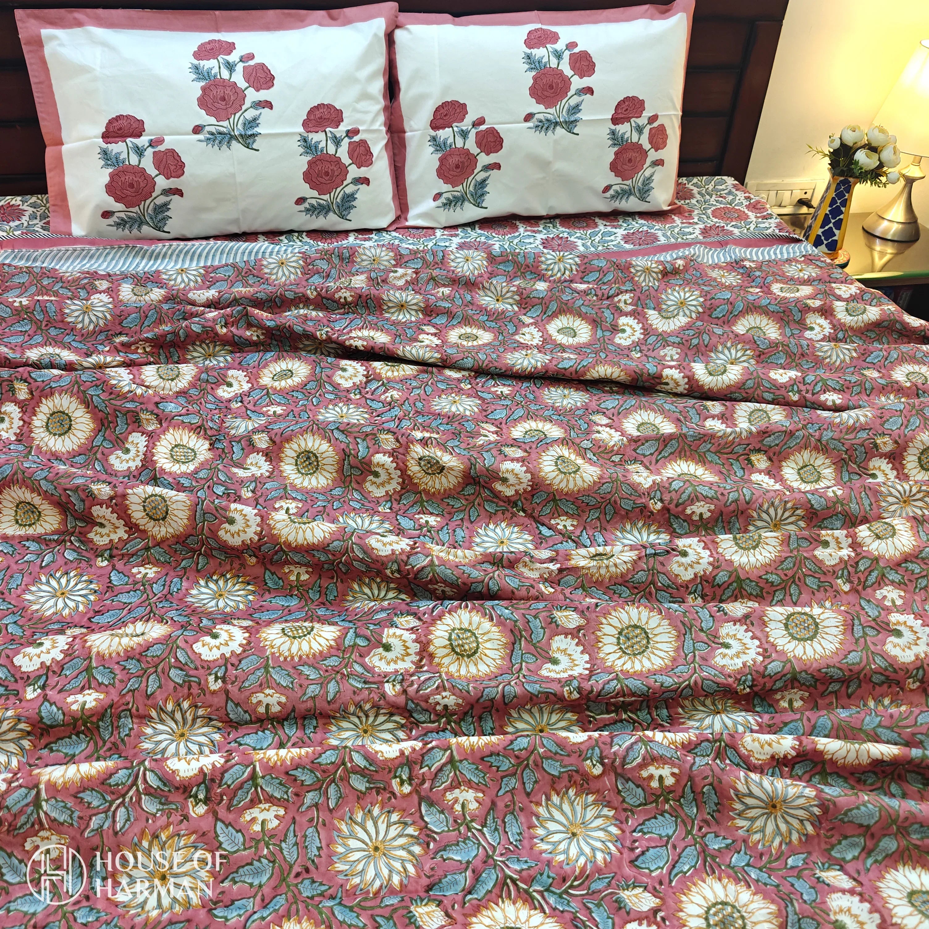 Vintage Rosewood Delight Dohar - HOUSE OF HARMAN