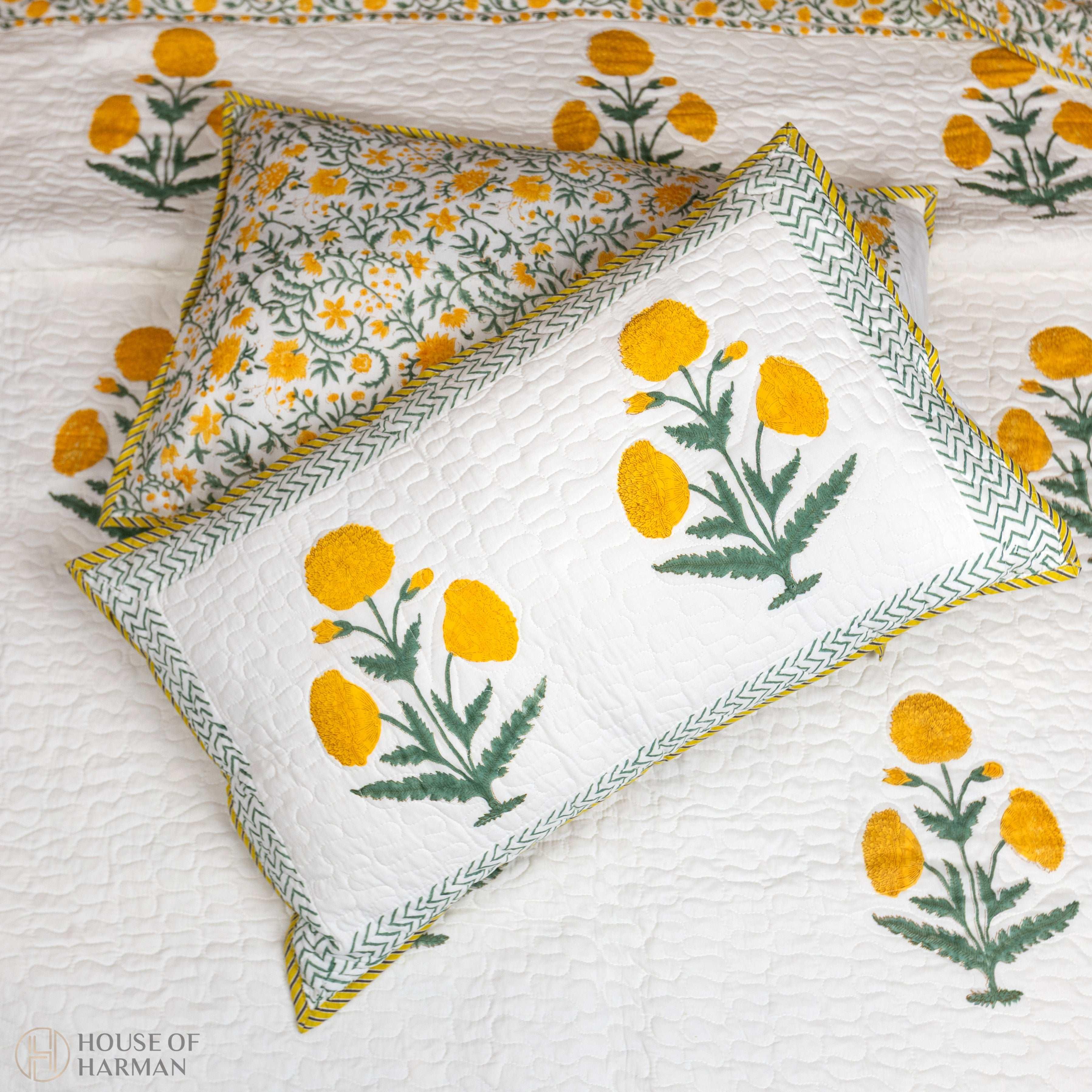 Yellow Wildpoppy Fields Bedcover - HOUSE OF HARMAN