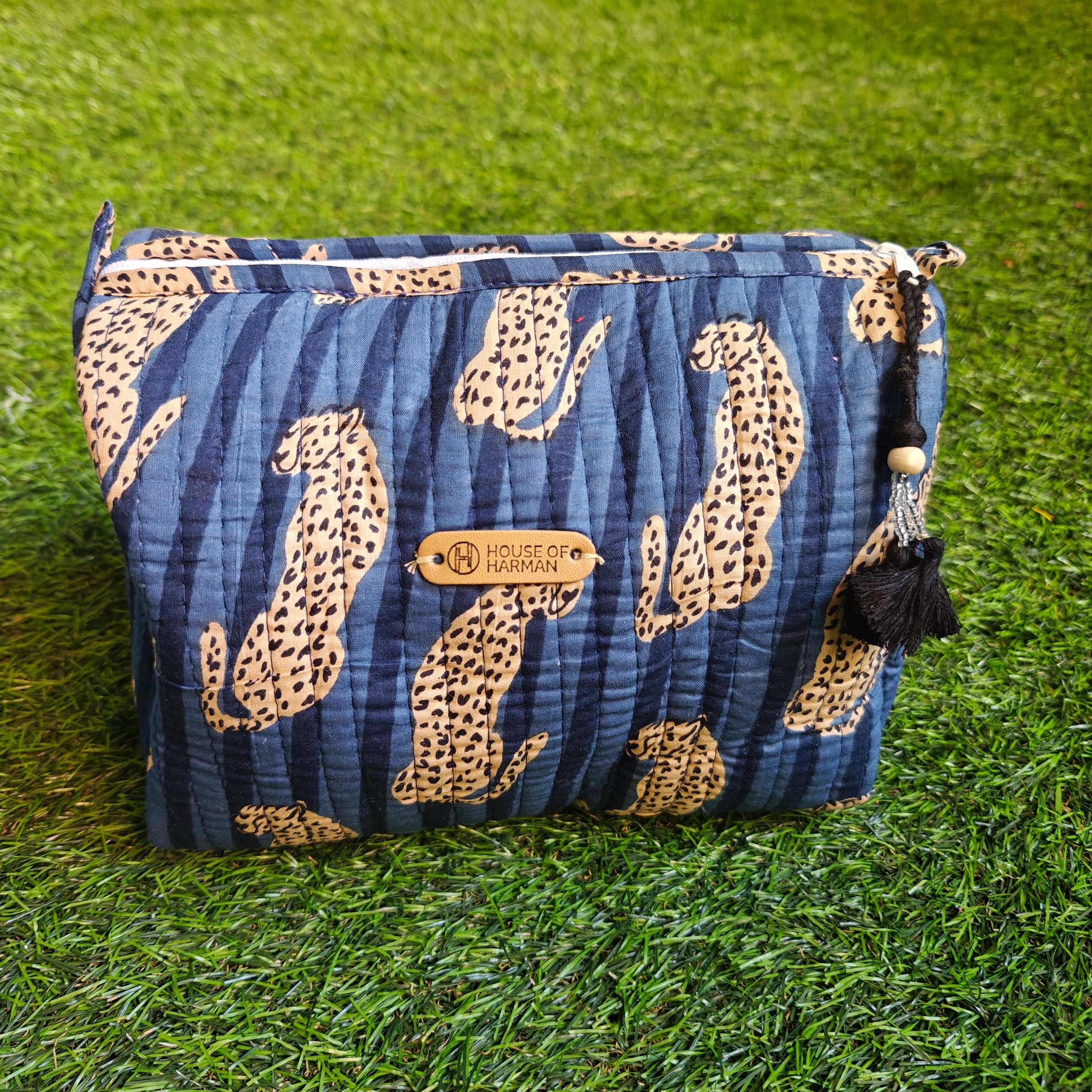 Multipurpose Pouches- Set of Three I Waterproof Lining I Four Mini Pockets Inside - HOUSE OF HARMAN