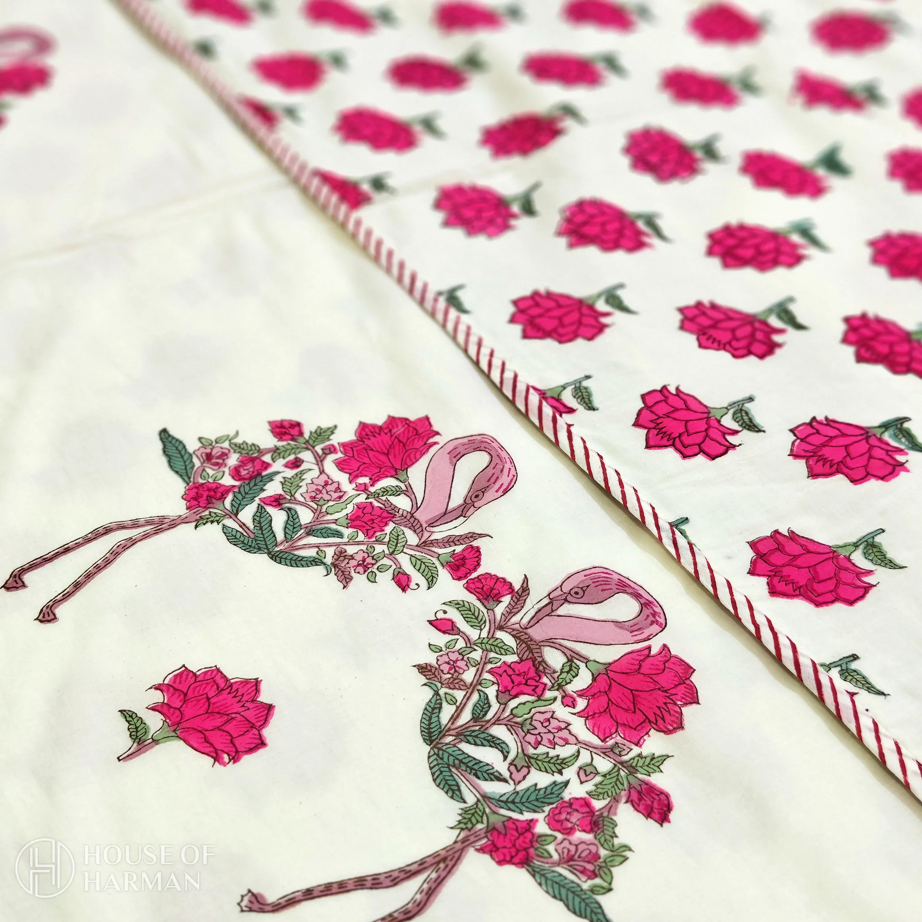 The Flamingo Pair Dohar - HOUSE OF HARMAN