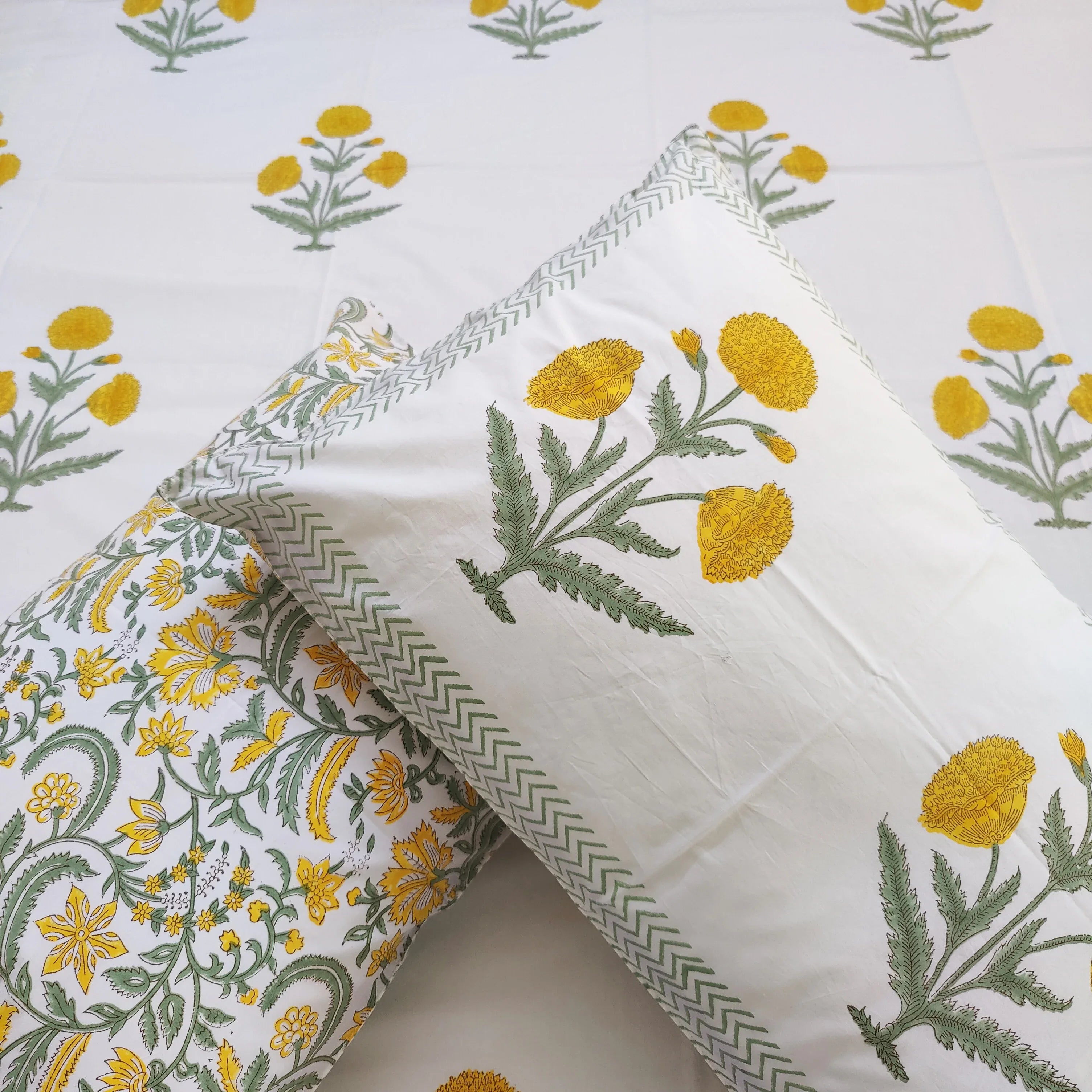 Yellow Wildpoppy Fields Bedsheet - HOUSE OF HARMAN