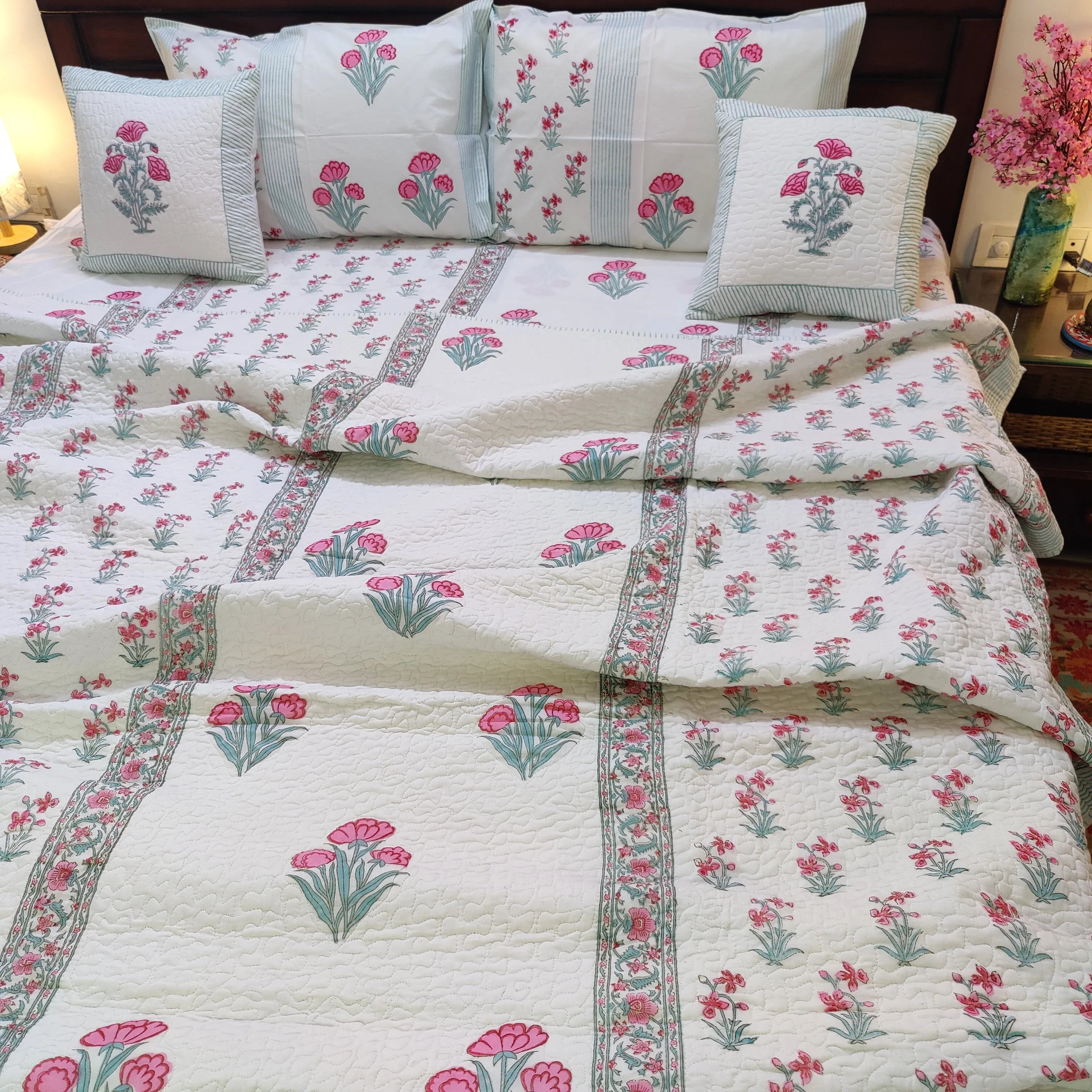 Pink Petal Dreams Bedcover - HOUSE OF HARMAN