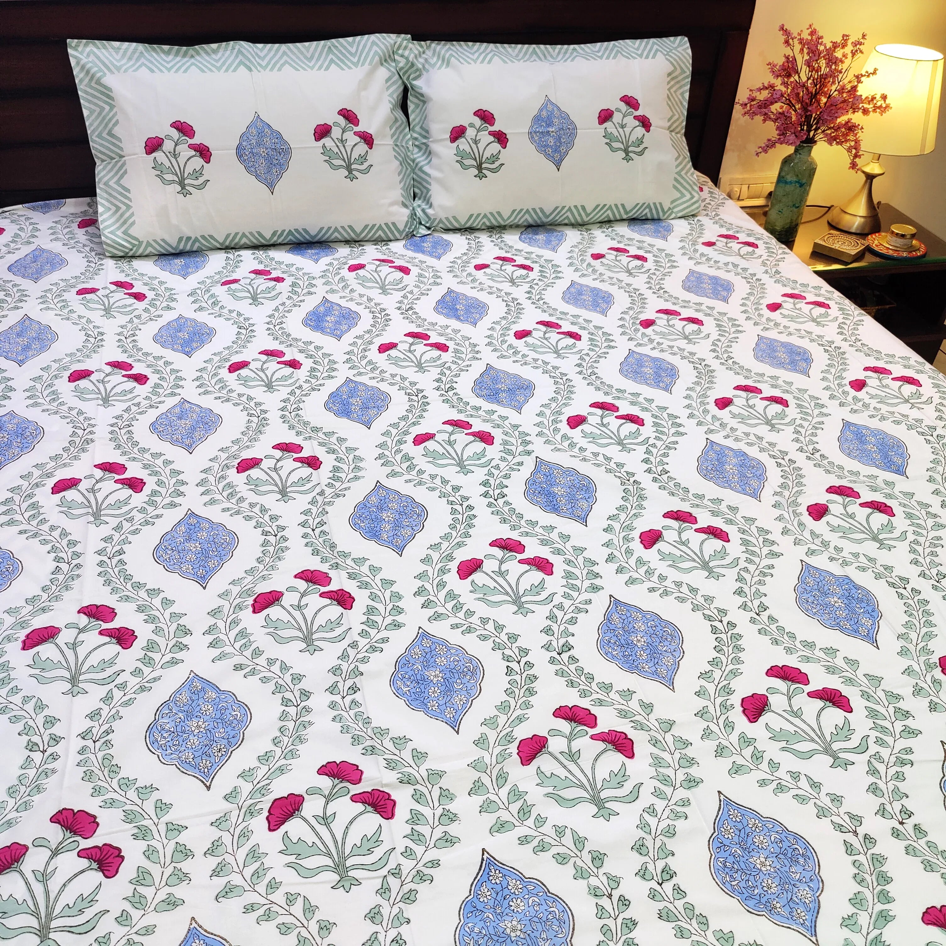 Pastel Symphony Garden Bedsheet - HOUSE OF HARMAN