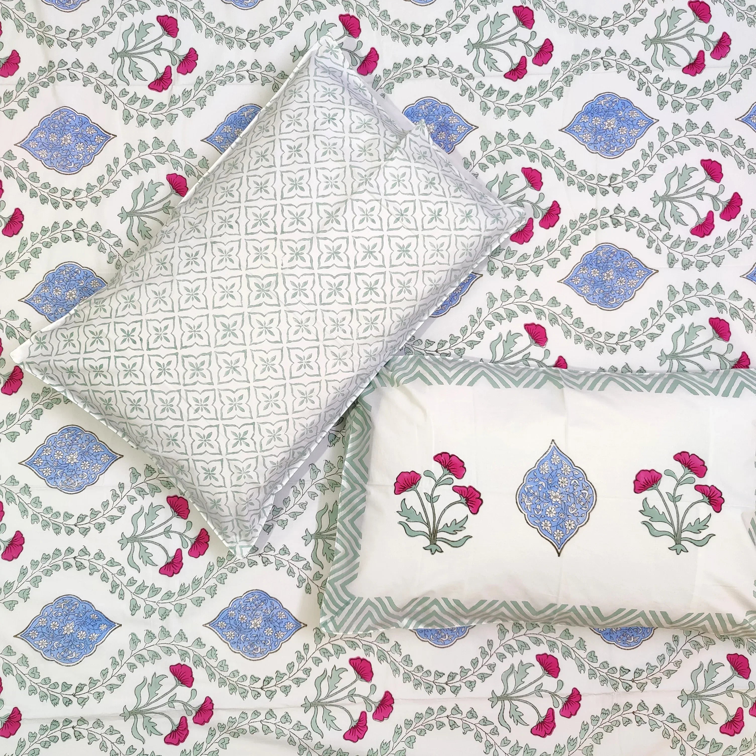 Pastel Symphony Garden Bedsheet - HOUSE OF HARMAN