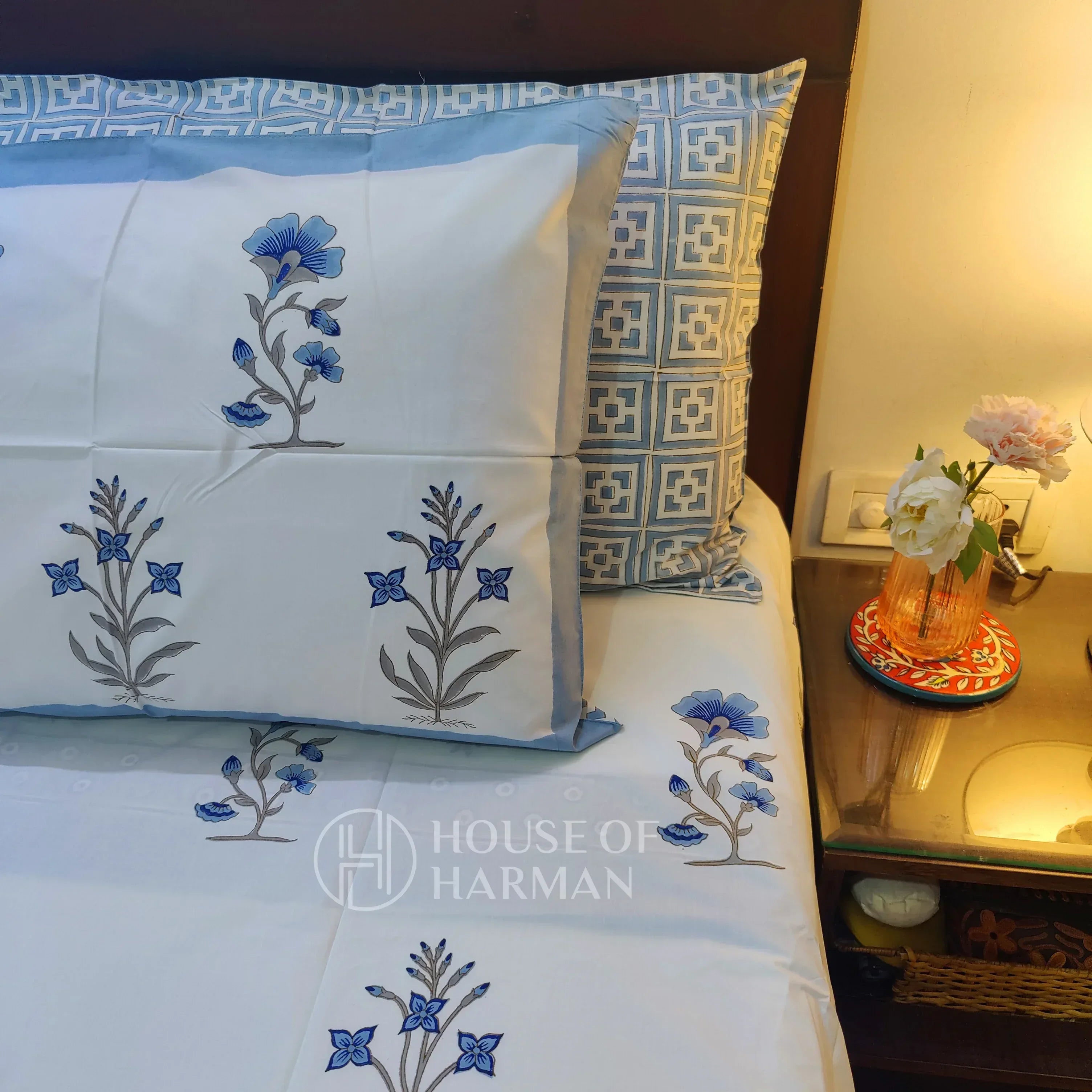 Periwinkle Bloom Haven Bedsheet - HOUSE OF HARMAN
