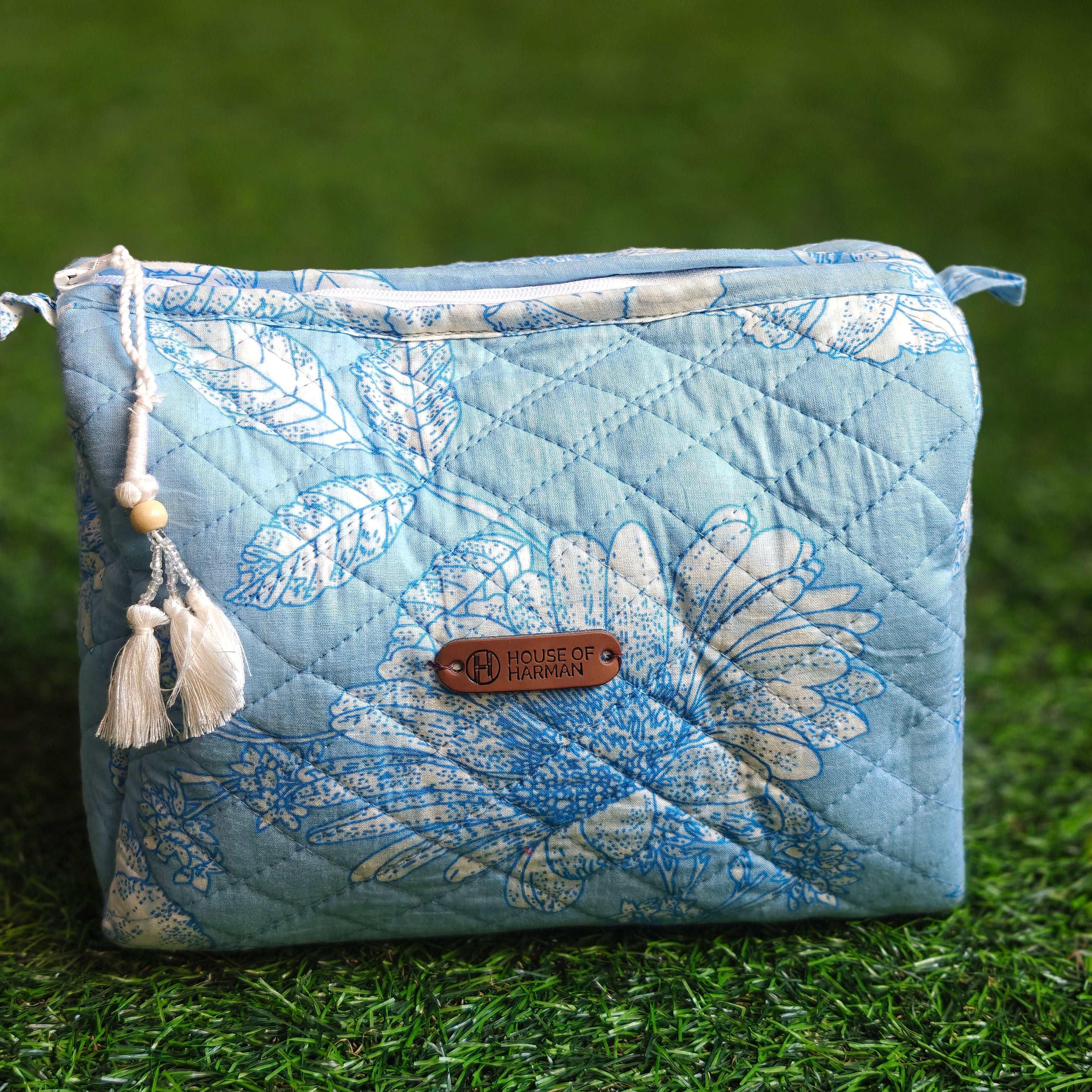 Multipurpose Pouches- Set of Three I Waterproof Lining I Four Mini Pockets Inside - HOUSE OF HARMAN