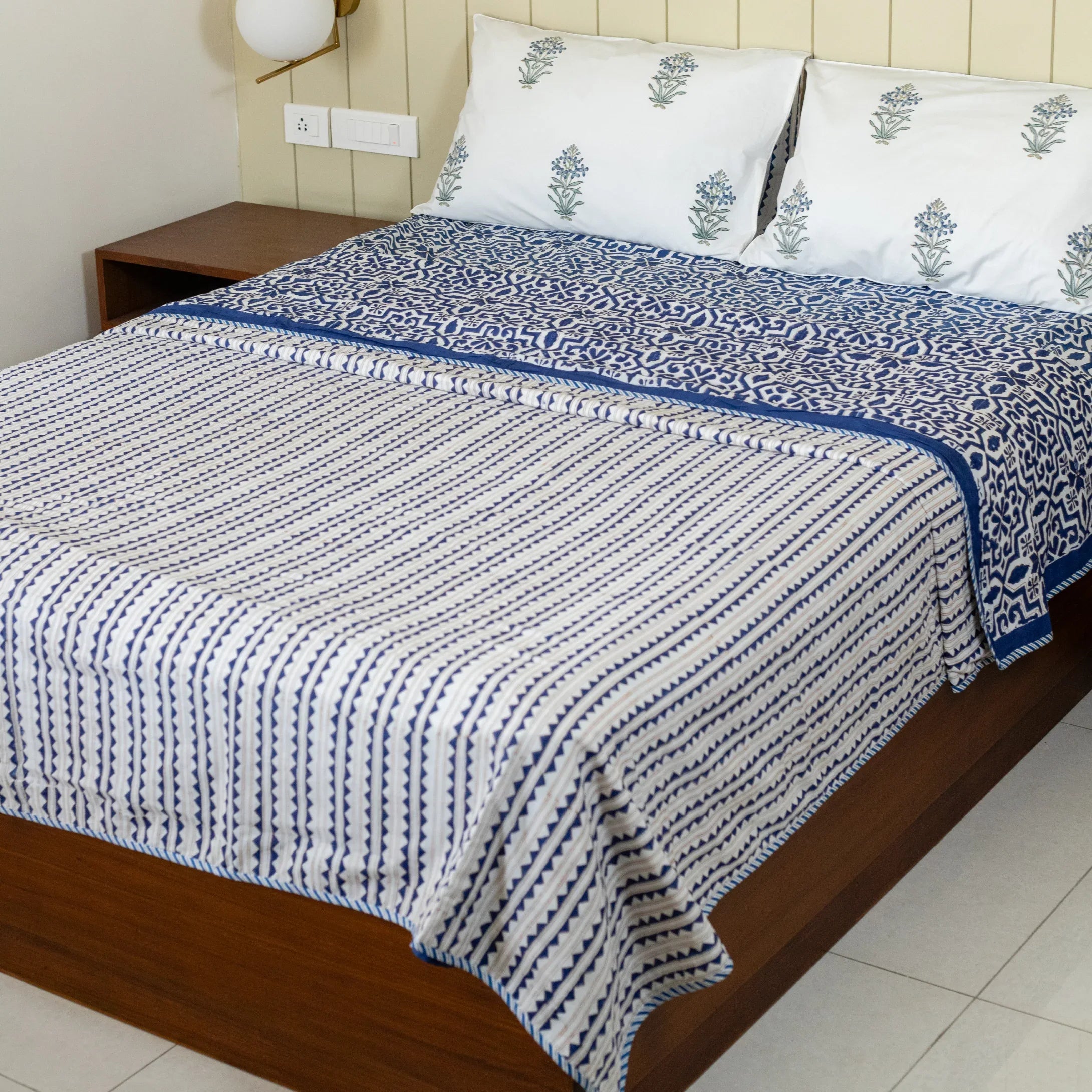 Indigo Lattice Dream Dohar - HOUSE OF HARMAN