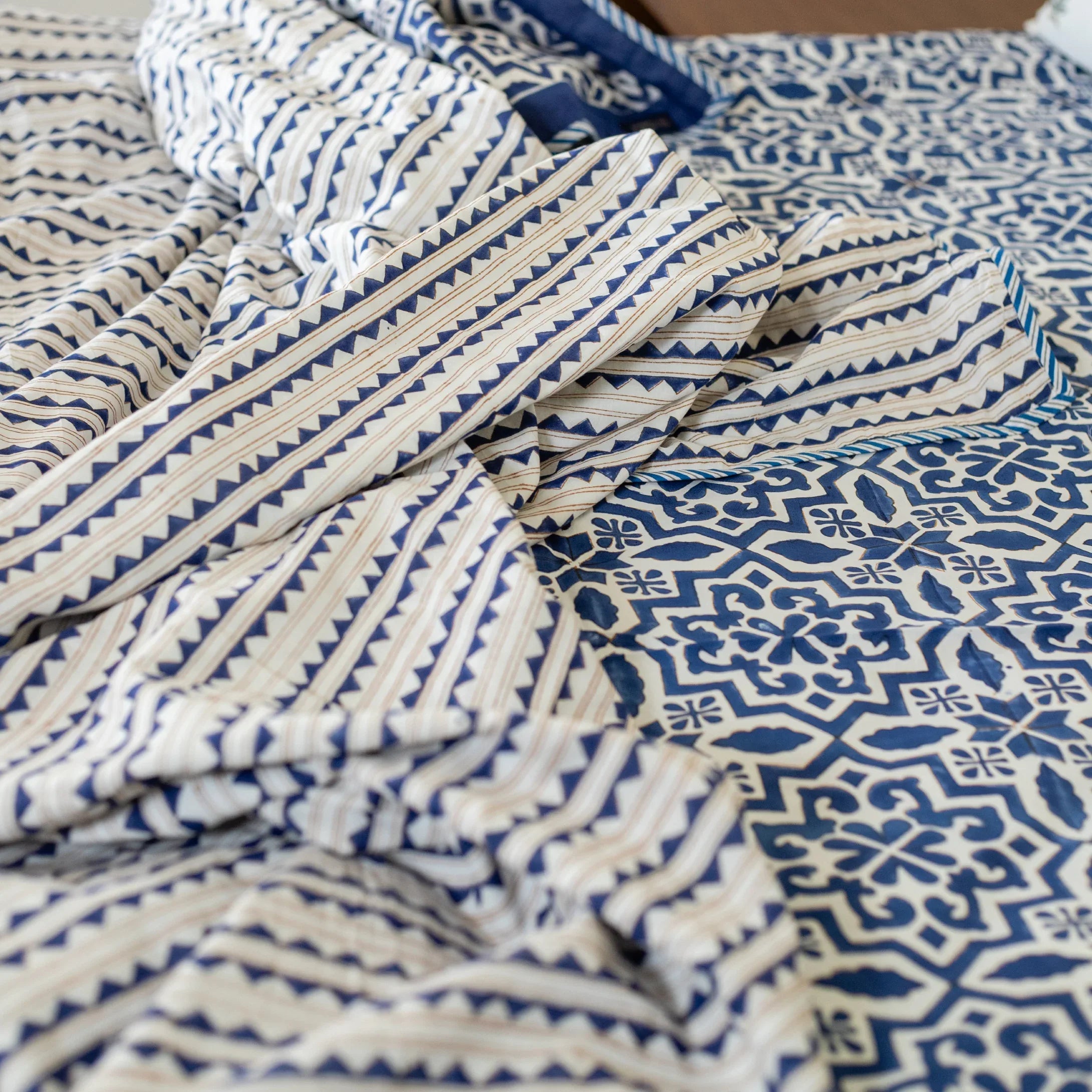 Indigo Lattice Dream Dohar - HOUSE OF HARMAN