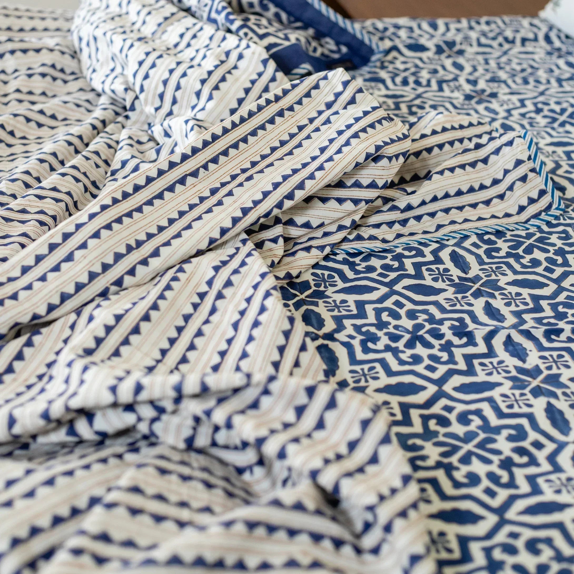 Indigo Lattice Dream Dohar - HOUSE OF HARMAN