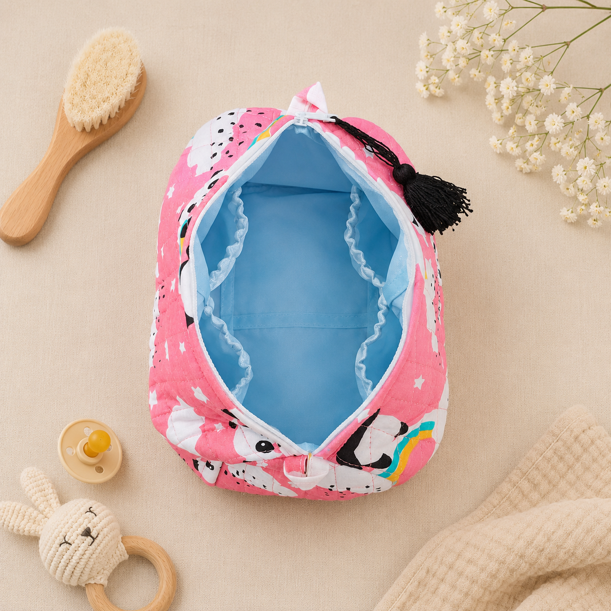 Multipurpose Pouches- Set of Three I Waterproof Lining I Four Mini Pockets Inside