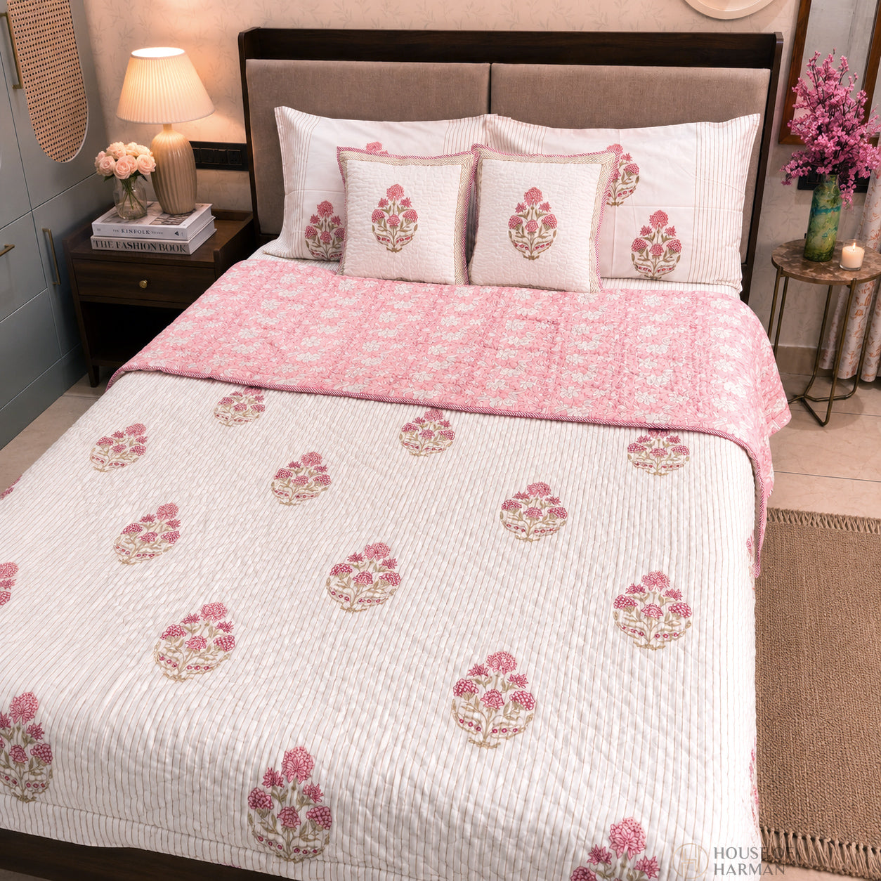 Rosebud Meadow Lines Quilt