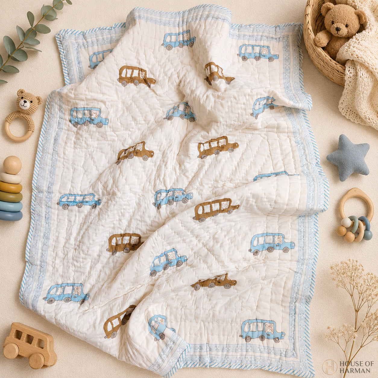 Tiny Traveler Drive Baby Quilt