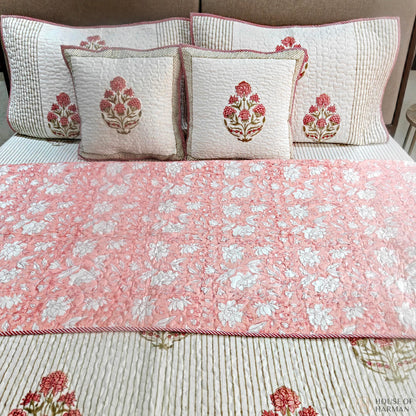 Rosebud Meadow Lines Bedcover