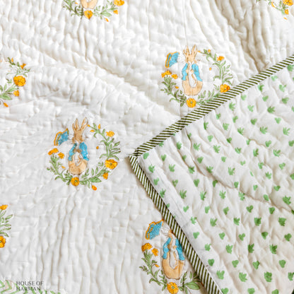 Bunny Bloom Tales Baby Quilt