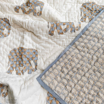 Tiny Tusk Dreams Baby Quilt