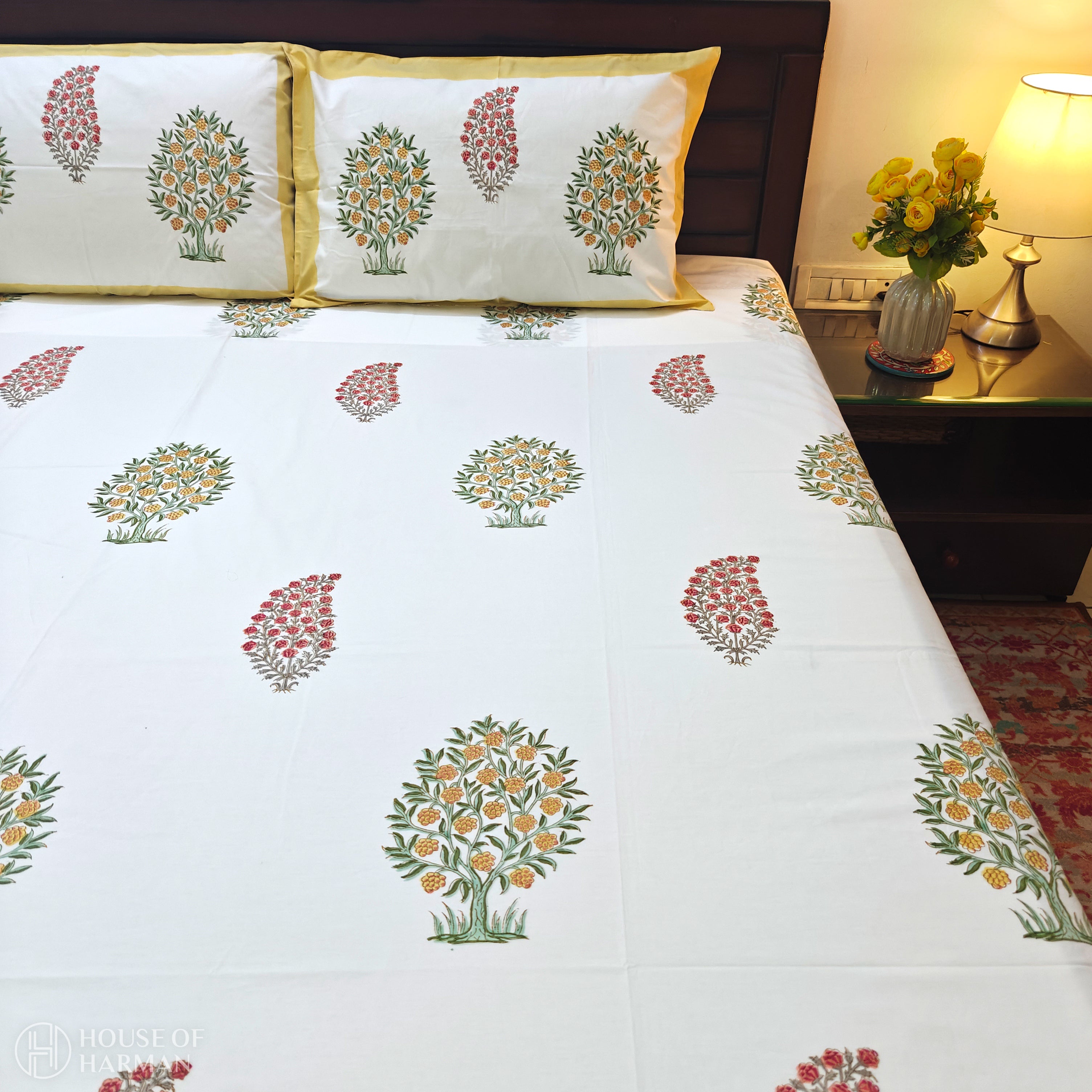 Spring Floral Canopy Bedsheet
