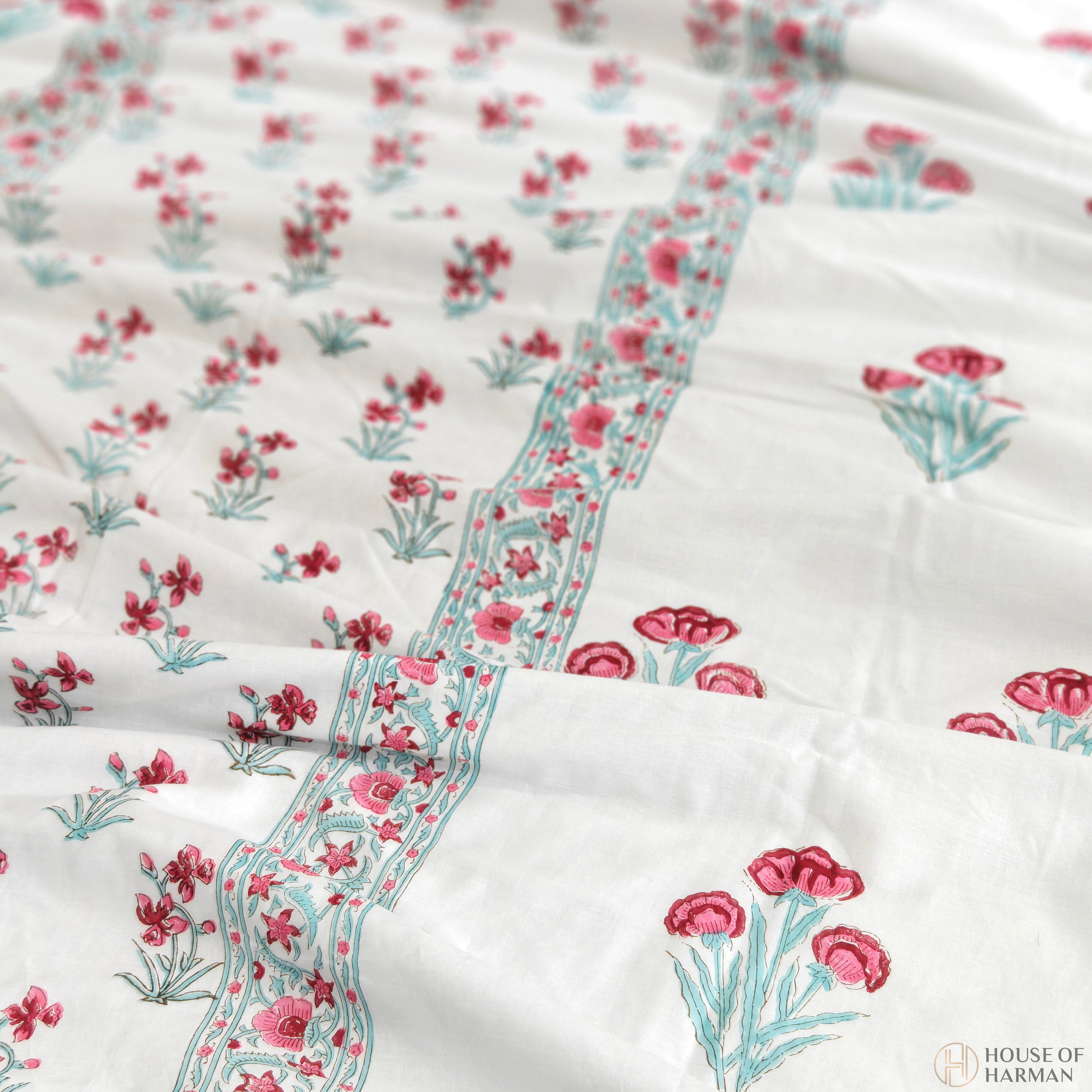 Pink Petal Dreams Bedsheet and Dohar