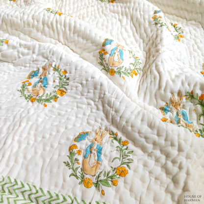 Bunny Bloom Tales Baby Quilt