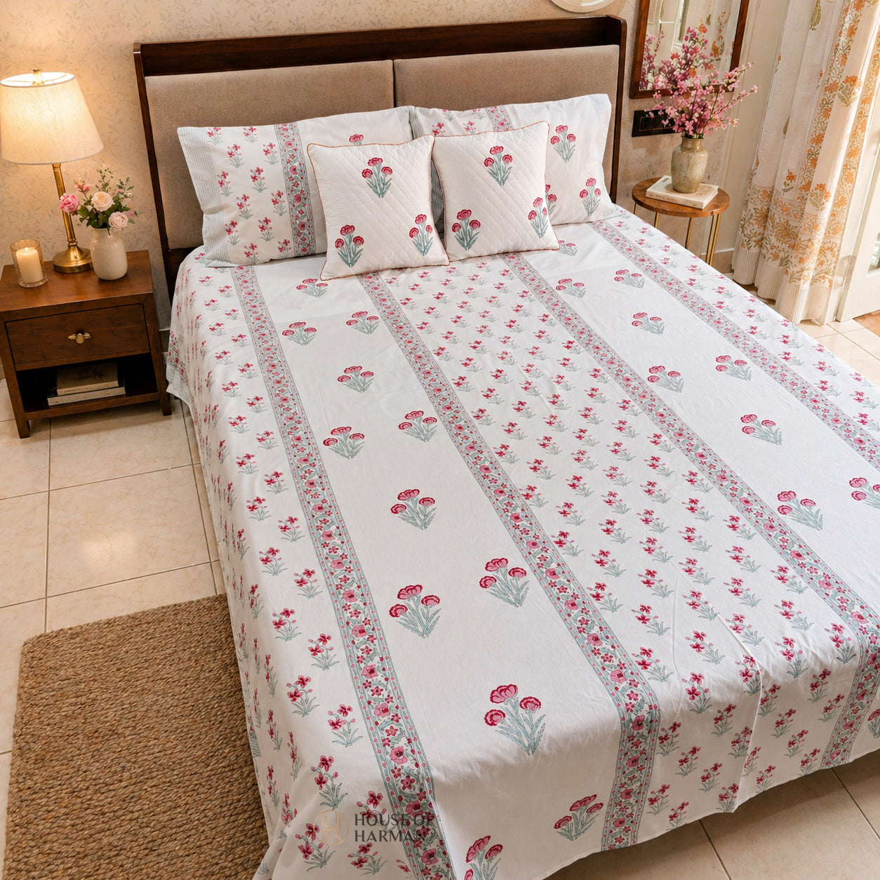 Pink Petal Dreams Bedsheet