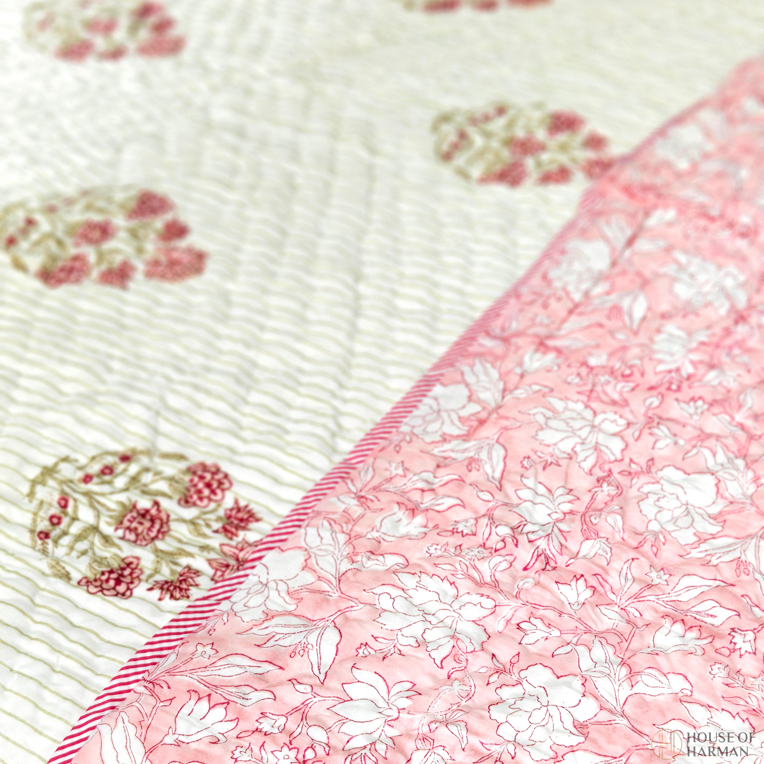 Rosebud Meadow Lines Quilt