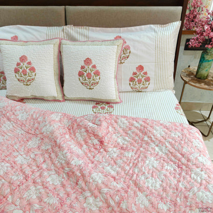Rosebud Meadow Lines Quilt
