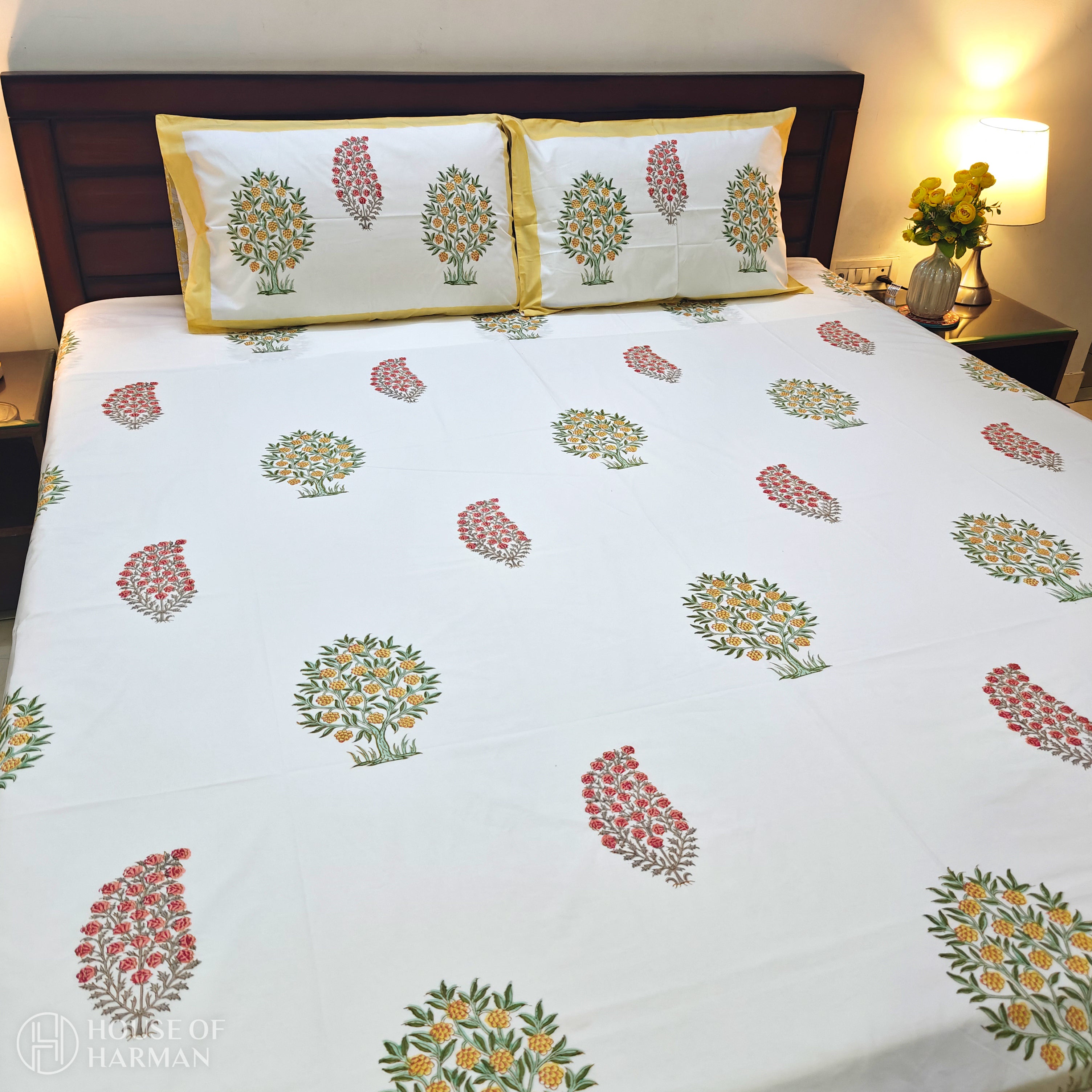 Spring Floral Canopy Bedsheet