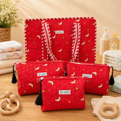Set of Tote Bag and Multipurpose Pouches