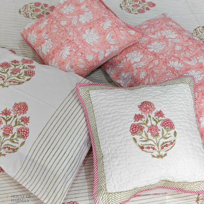Rosebud Meadow Lines Bedsheet